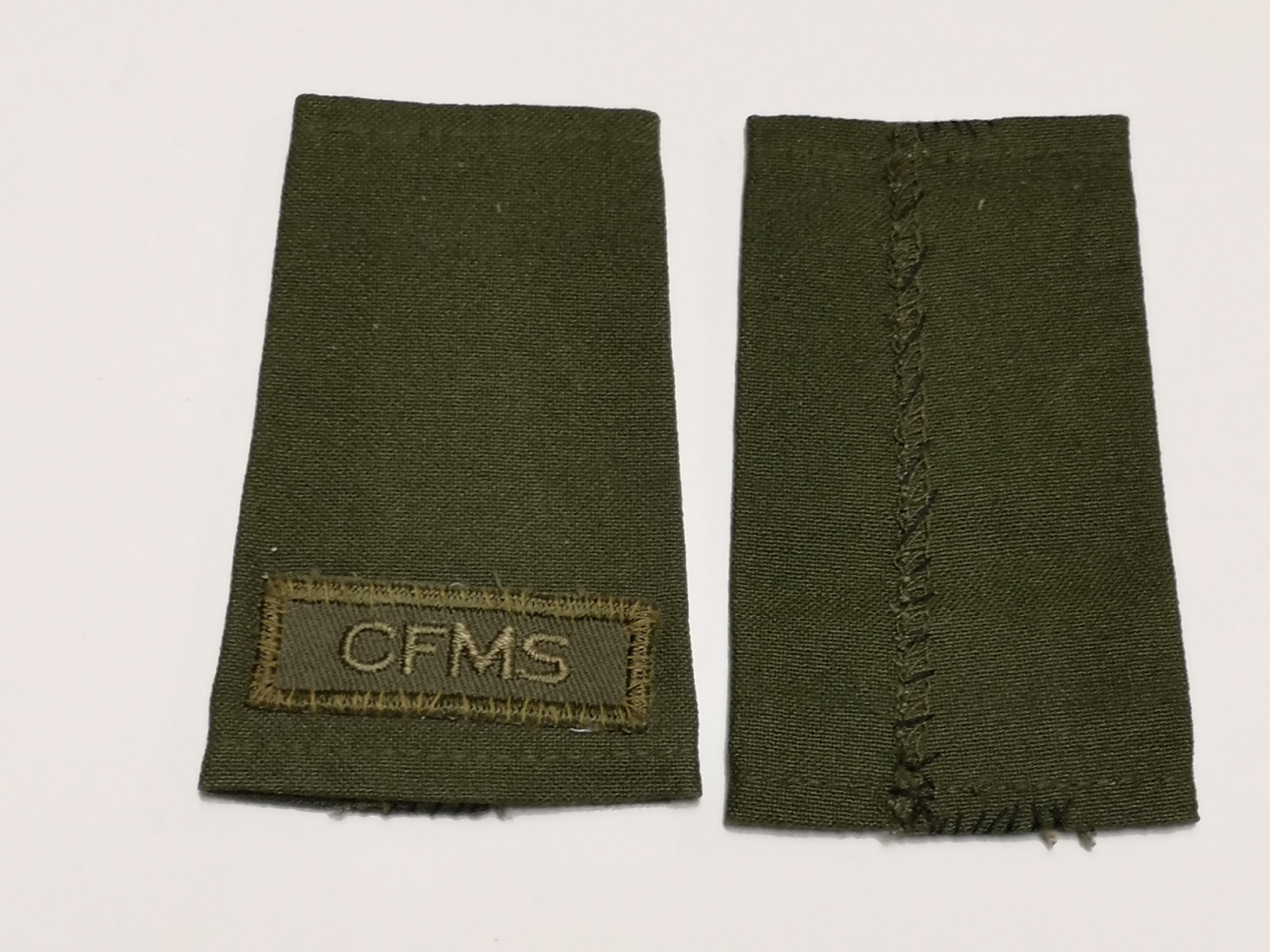 Canadian Armed Forces Green Rank Epaulets CFMS - Private (Basic)