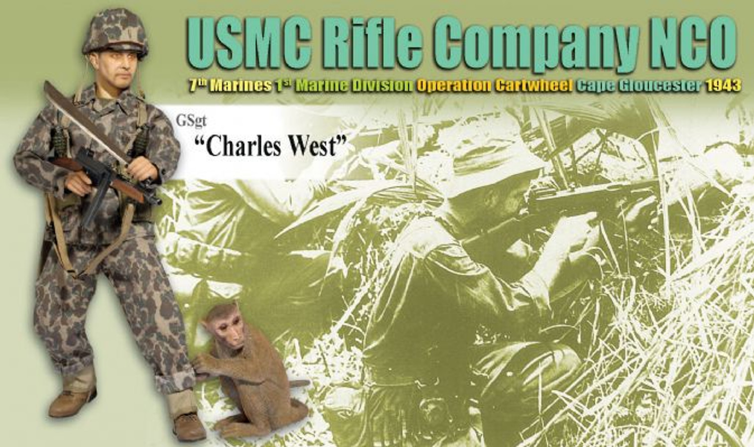 "Charles West", USMC Rifle Company NCO, 7th Marines, 1st Marine Division, Cape Gloucester 1943 (GSgt)