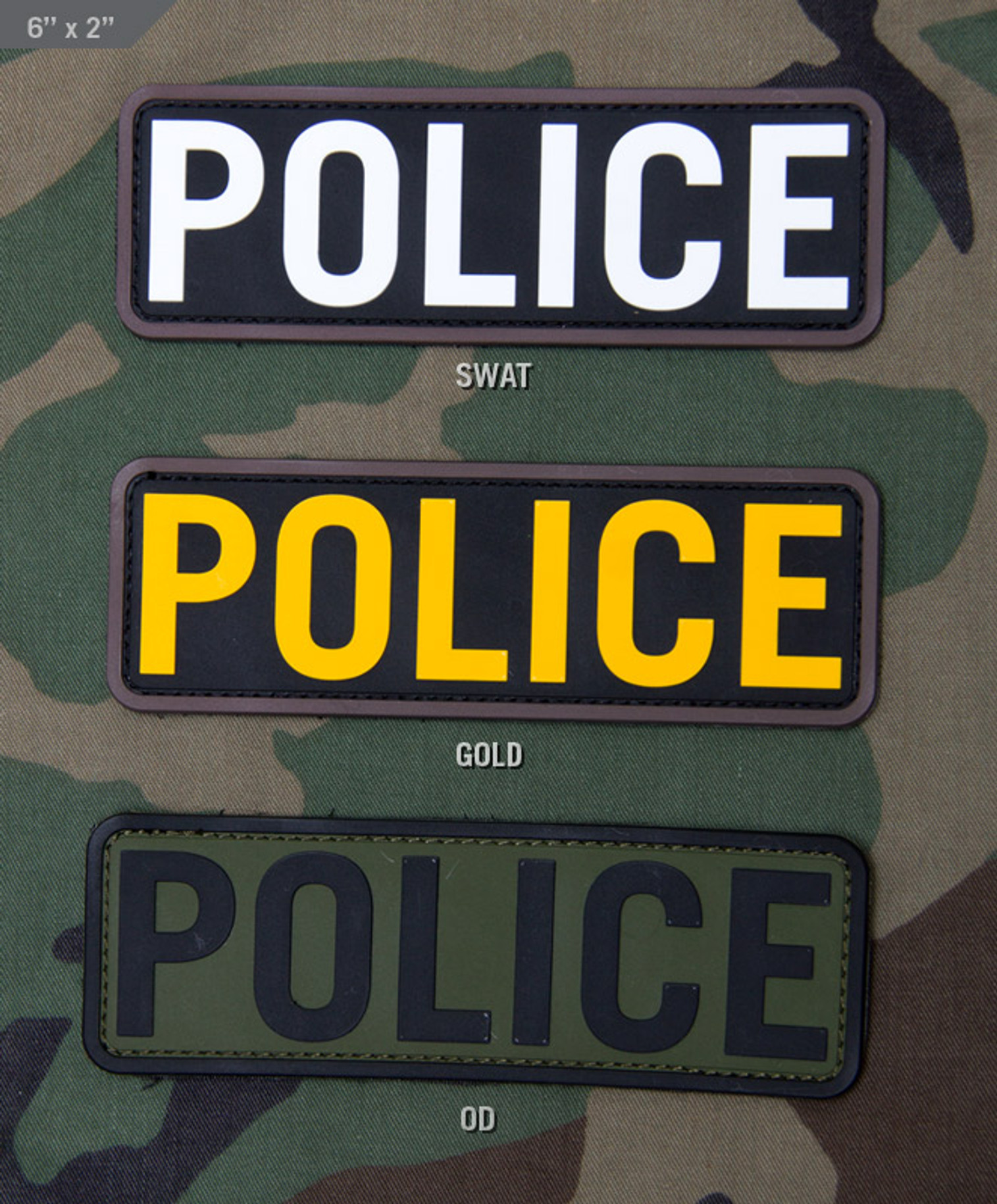 POLICE 6x2 PVC - Morale Patch