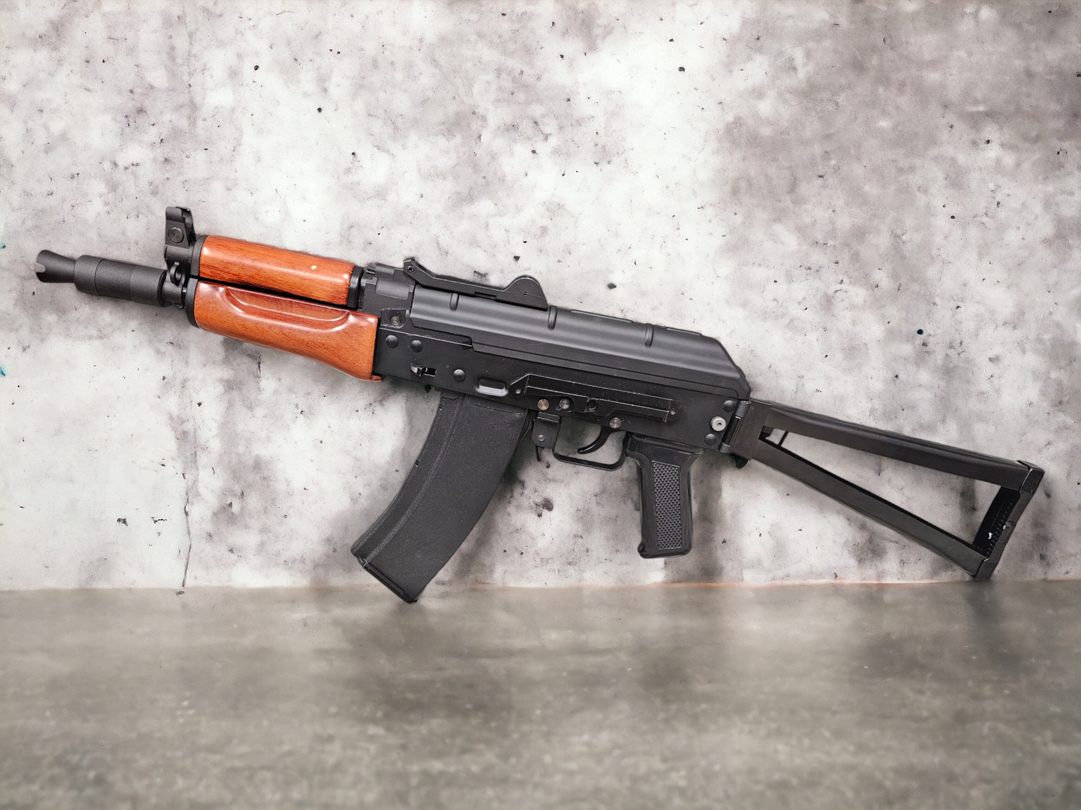 SRC AK-74U Airsoft Gas Blowback GBB Rifle - Package - USED