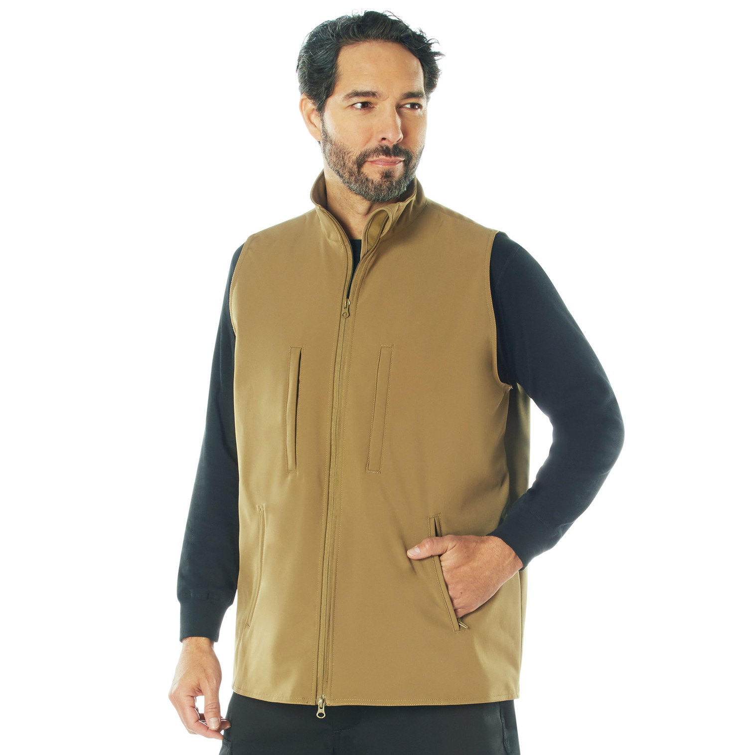 Rothco V2 Concealed Carry Soft Shell Vest - Coyote Brown