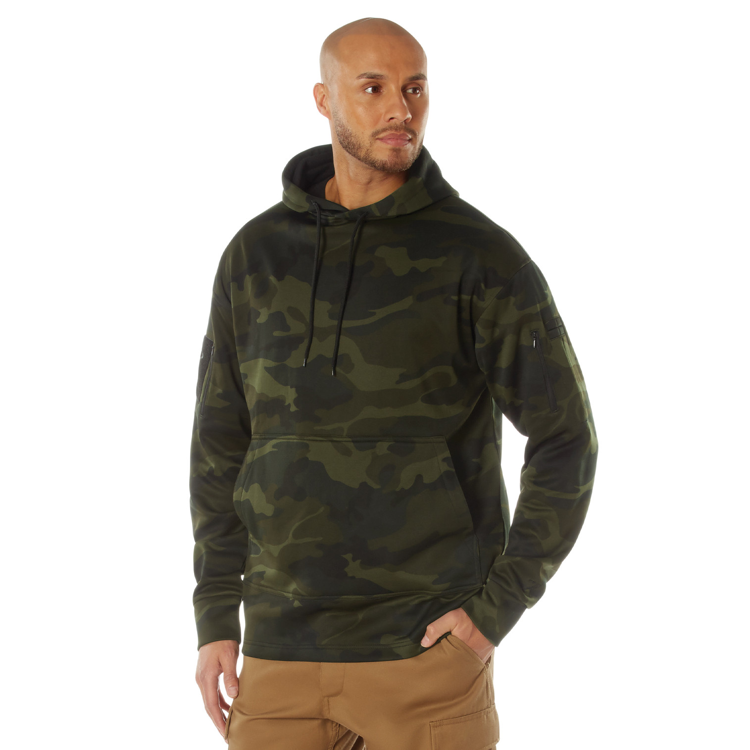 Rothco Concealed Carry Midnight Camo Hoodie - Midnight Woodland Camo