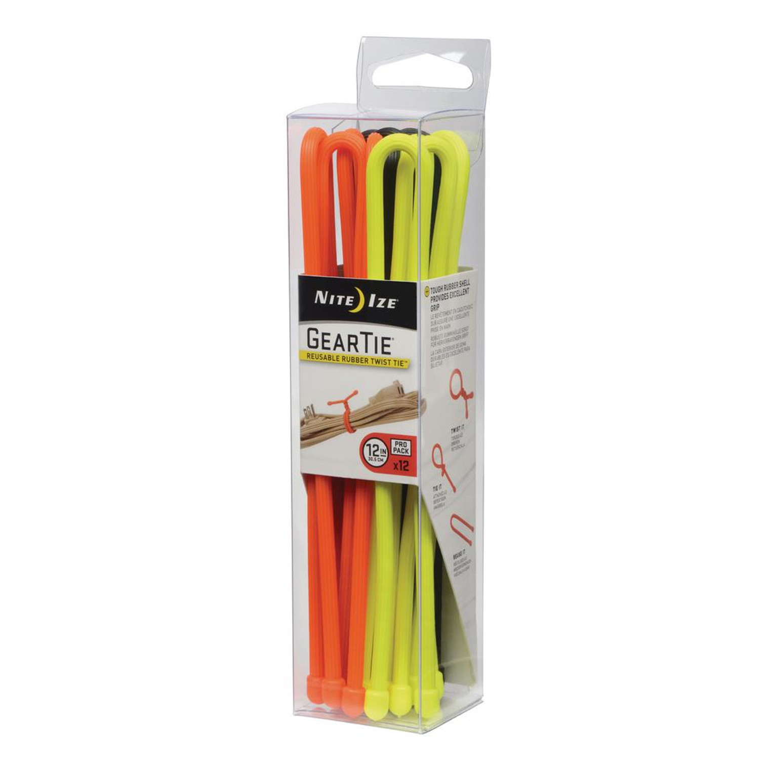 Gear Tie Propack 12 - 12 Pack - Assorted Colors