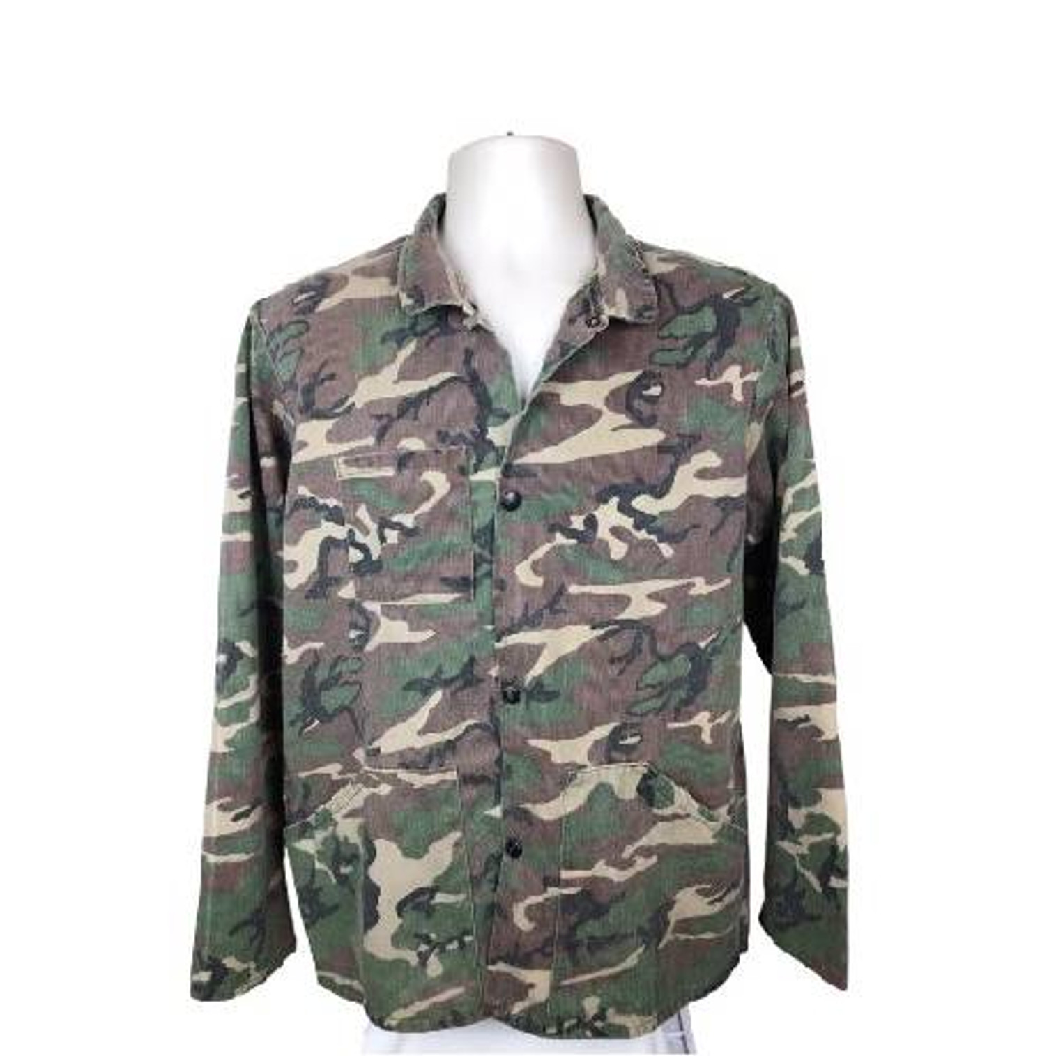 Vintage Ideal Products Woodland Camouflage Hunting Shirt - Size 29 S