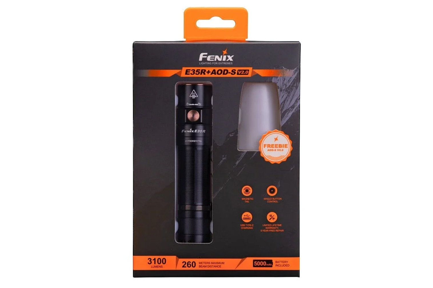 Fenix E35R Rechargeable EDC Flashlight- 3100 Lumens
