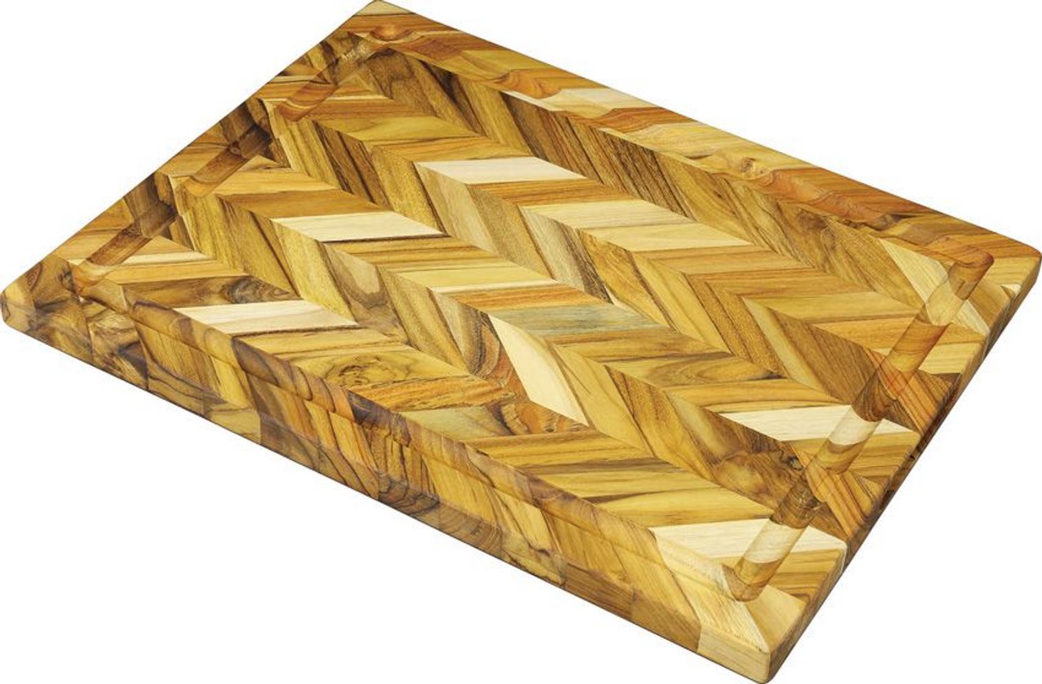 TEAK HAUS Herringbone Cutting Board