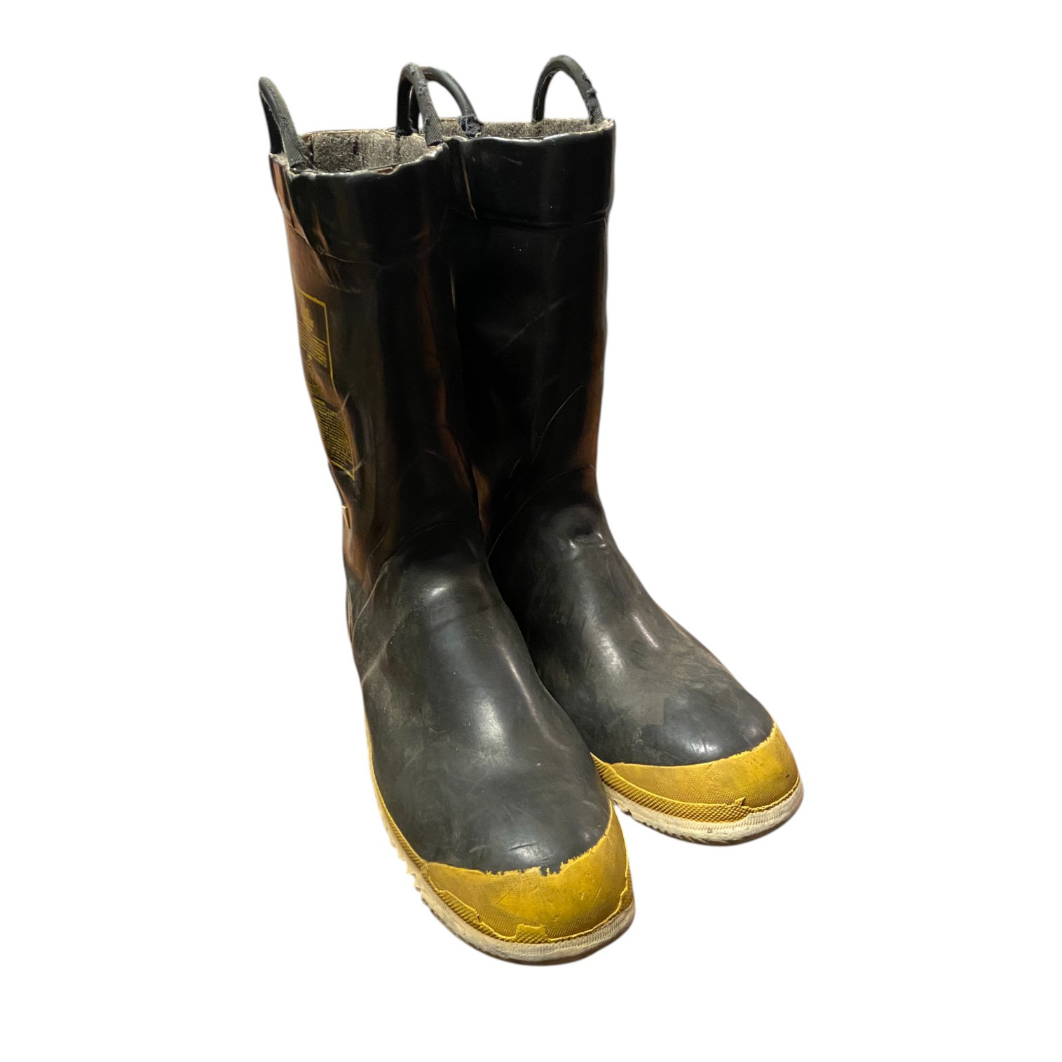 Canadian Armed Forces Firefighting Black Diamond Bunker Boots - Size 15M