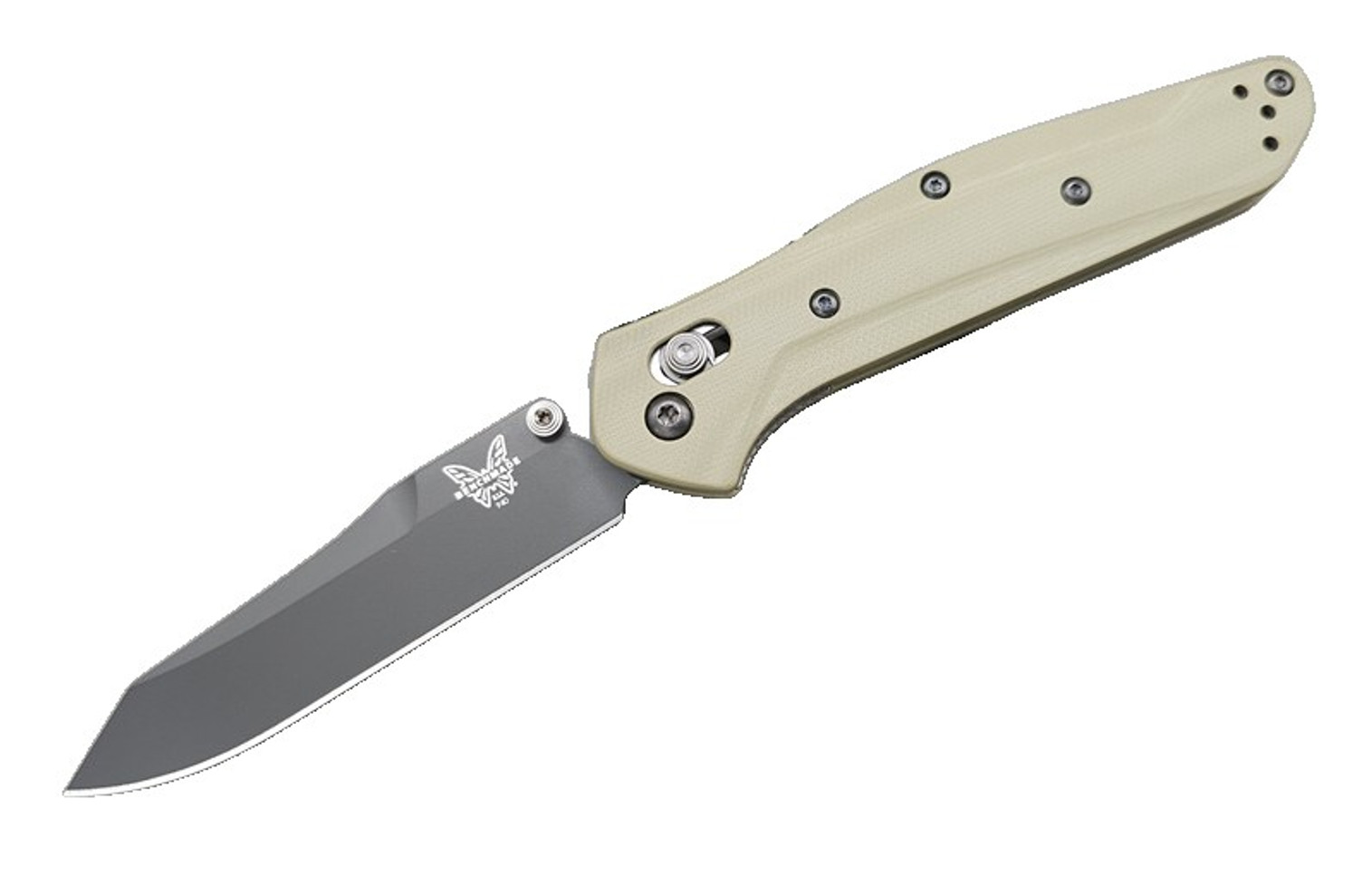 Benchmade 940 Osborne Customized Black S90V OD Green G10 OD Green Thumbstud & Standoffs