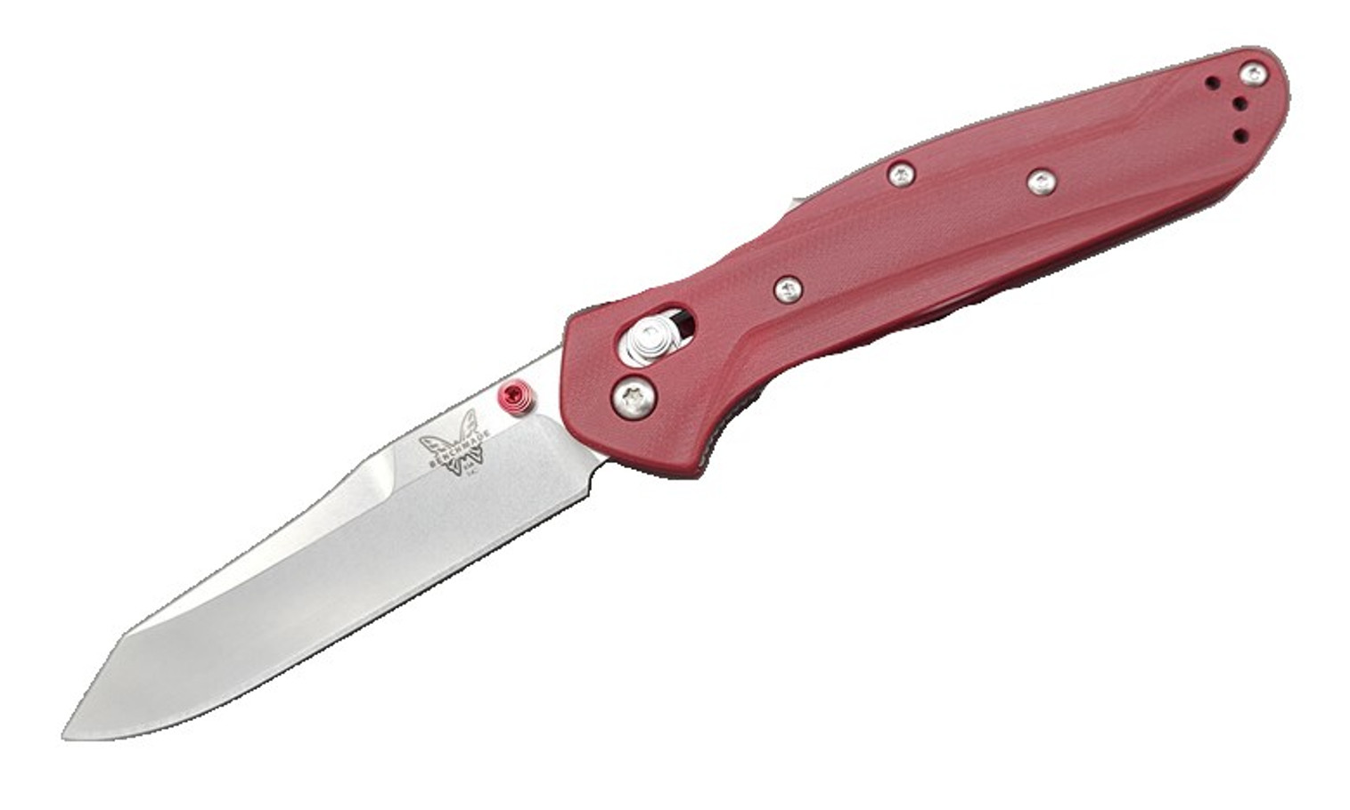 Benchmade 940 Osborne Customized S30V Red G10 Red Thumbstud & Standoffs