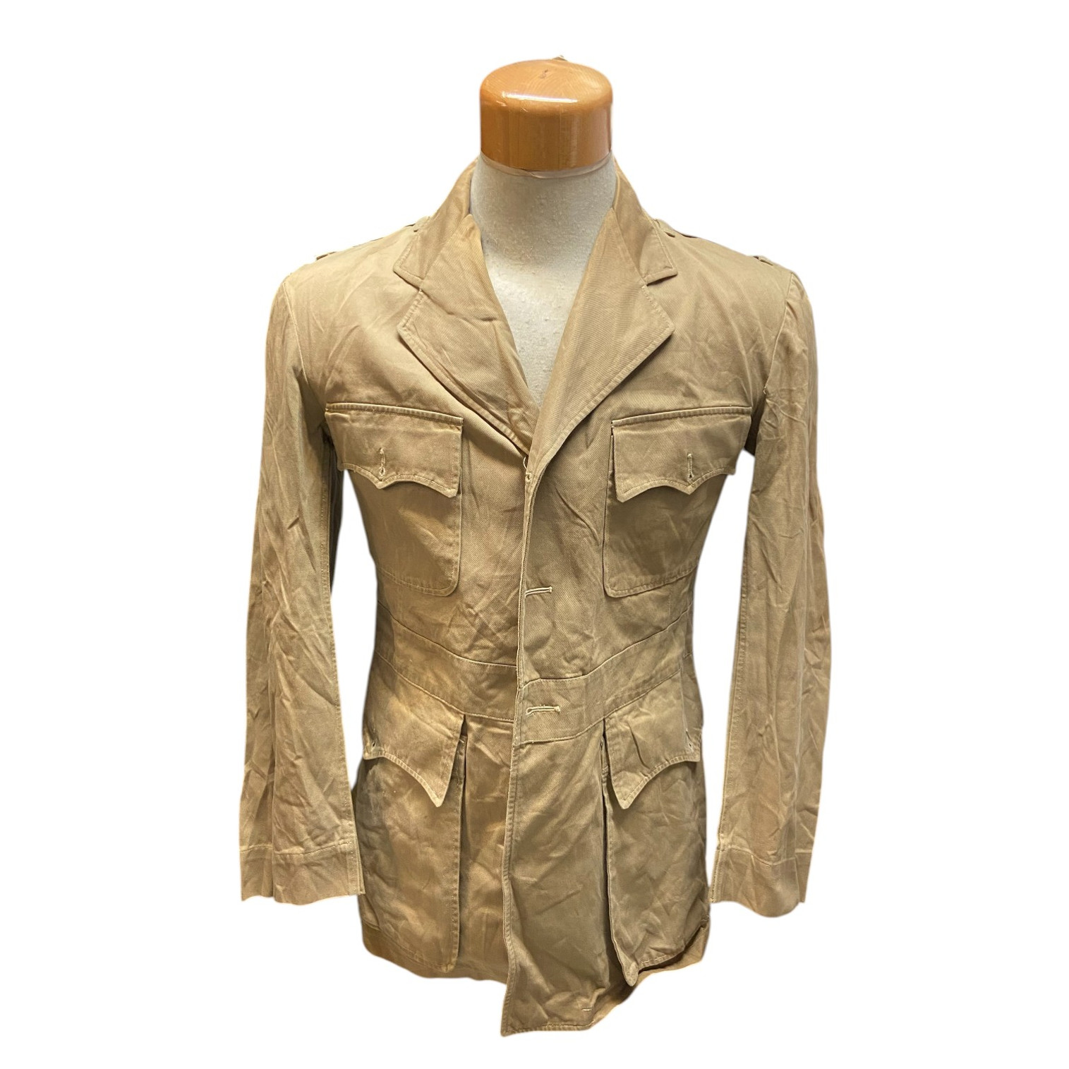 WW2 U.S. Officer Khaki Uniform Dress Jacket W/O Buttons
