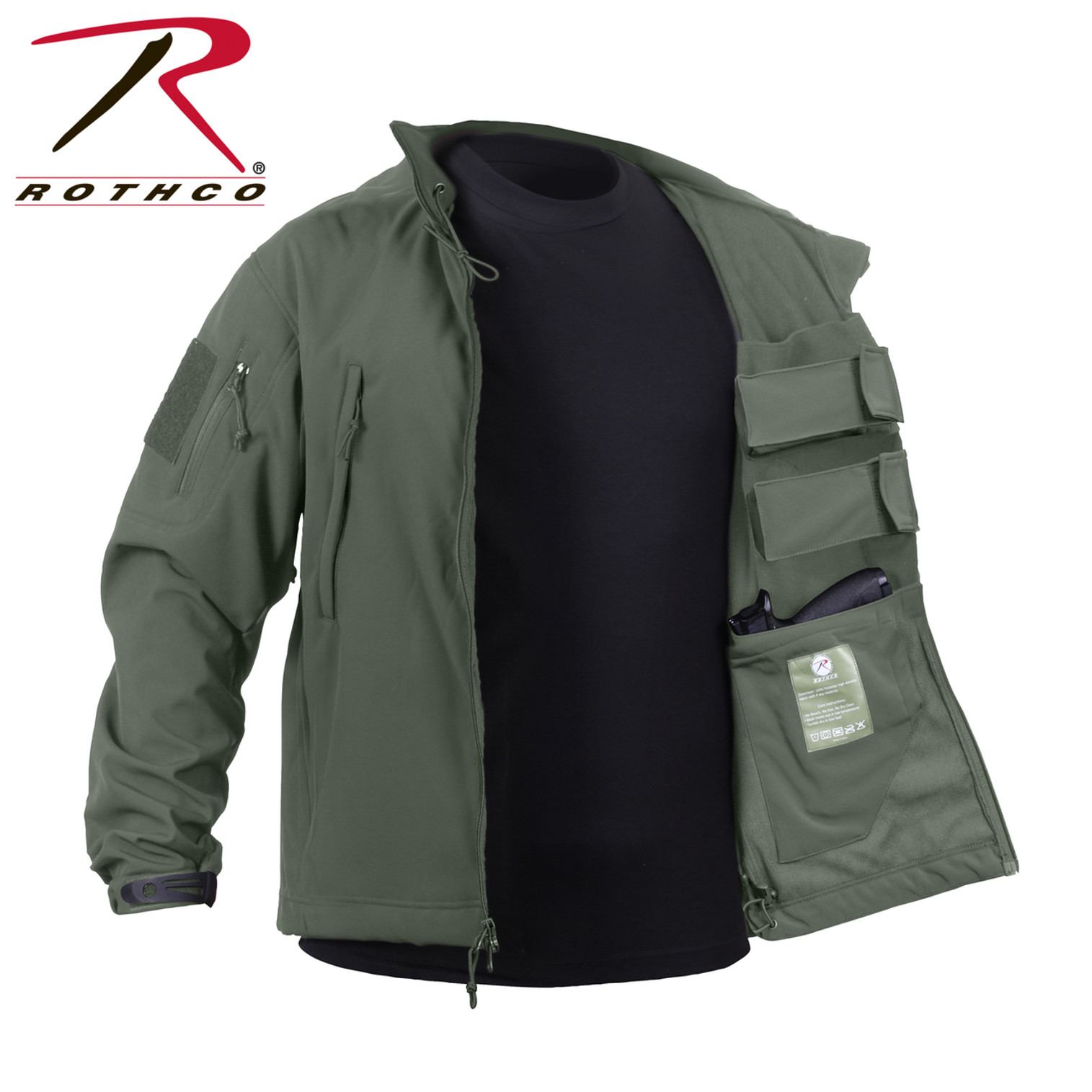 Rothco Concealed Carry Soft Shell Jacket - Olive Drab