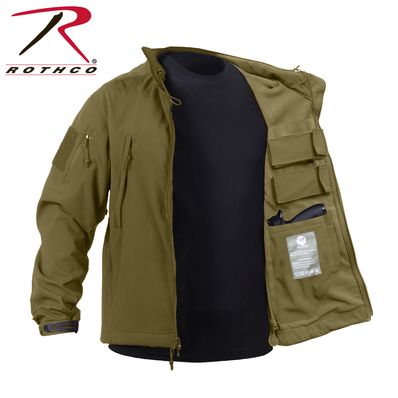 Rothco Concealed Carry Soft Shell Jacket - Coyote Brown