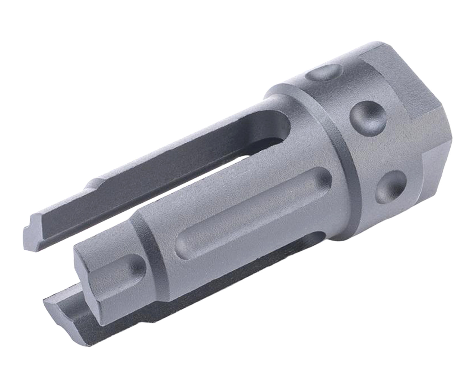 E&C 14mm Negative QDC 3 Prong Flash Hider for Airsoft AEG Rifles