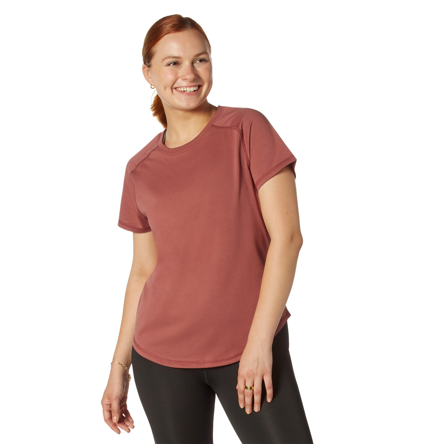 Rothco Women's Essential Moisture Wicking Raglan Sleeve T-Shirt - Terracotta