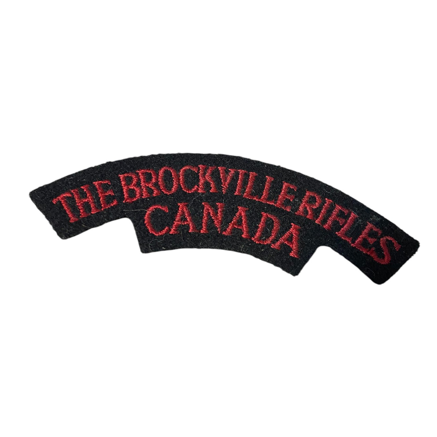 WW2 Canadian Brockville Rifles Cloth Shoulder Tittles