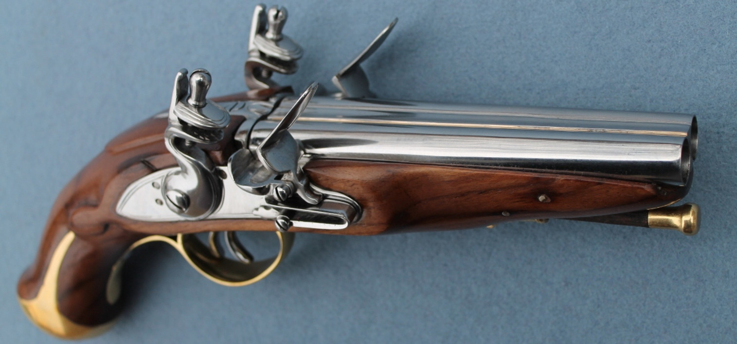 Access Heritage - Double-Barrelled Flintlock Pistol - Replica