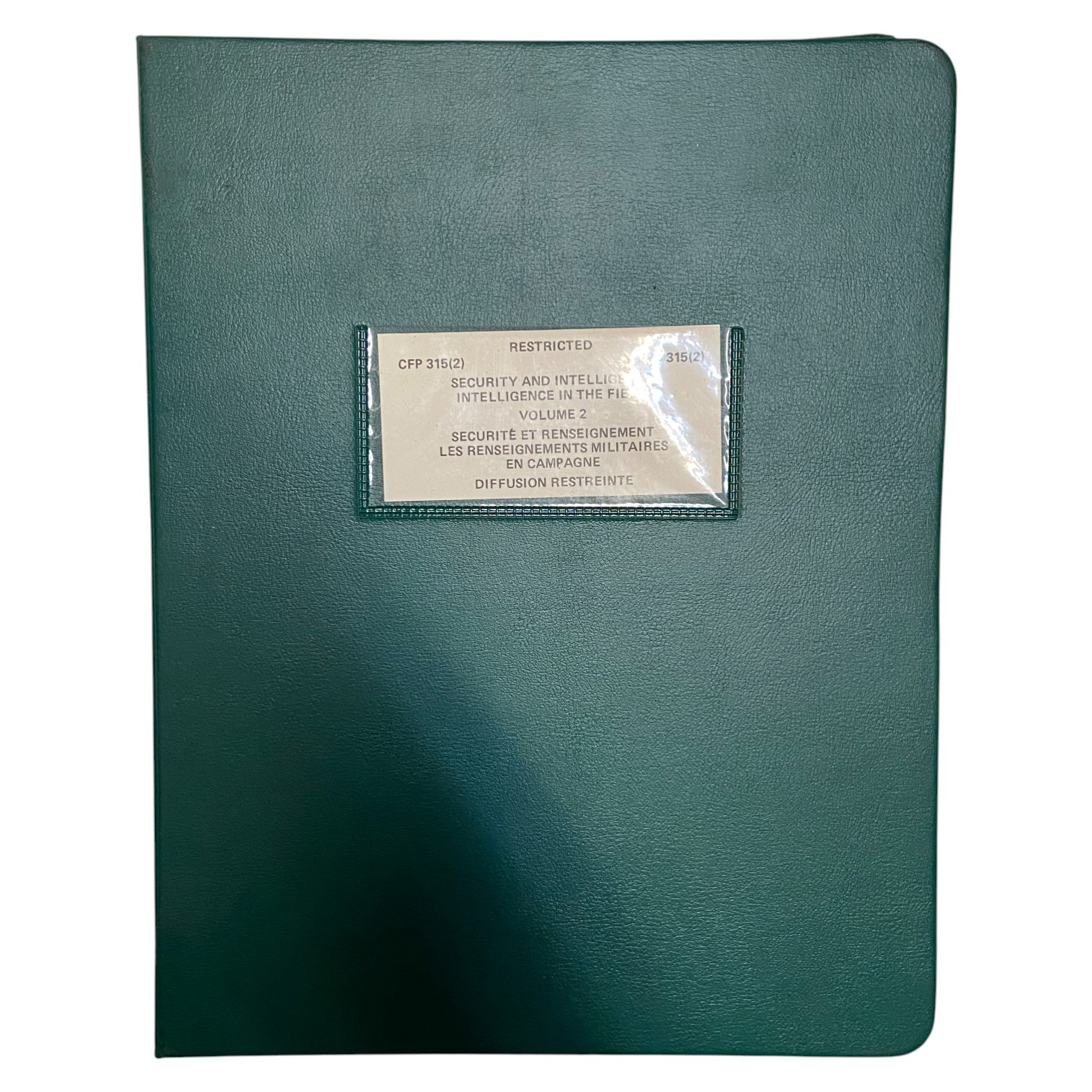 Canadian Armed Forces Security & Intelligence Volume 2 Manual - Dated 1973