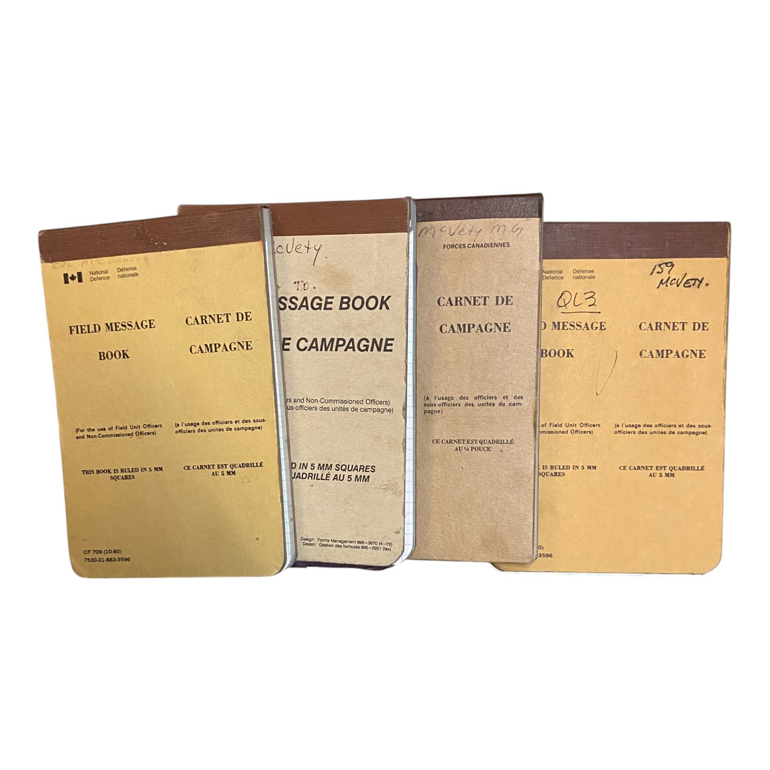 Canadian Armed Forces NCO & CO Field Message Book - Lot of 4 Books