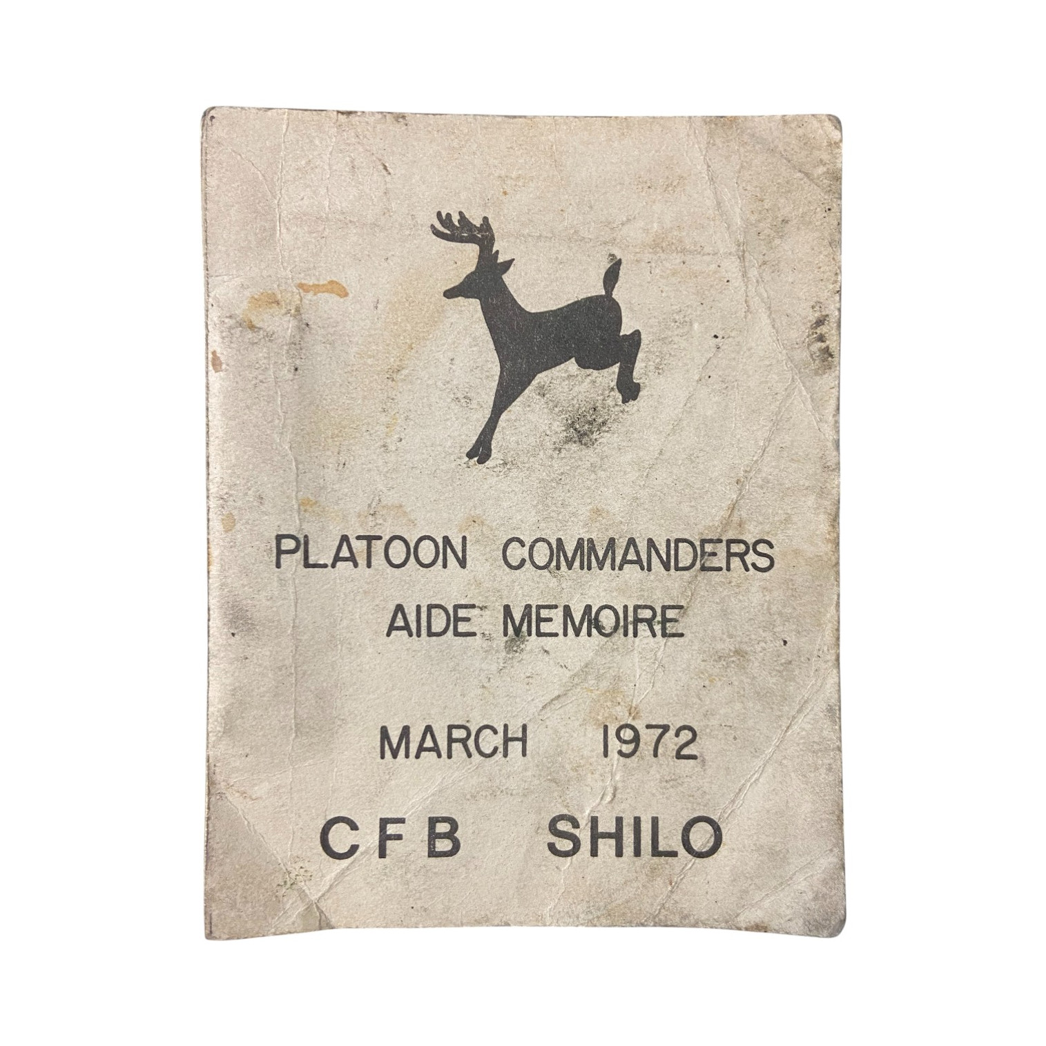 Canadian Forces Platoon Commanders Aid Memoire of CFB Shilo Manual - 1972
