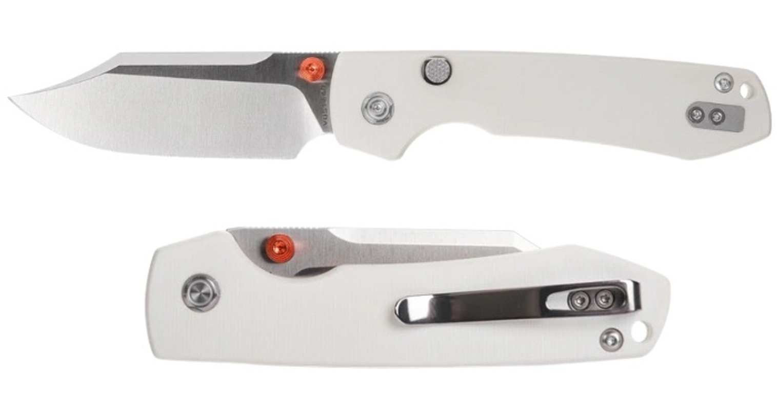 Vosteed Raccoon Folding Knife Satin G10 White