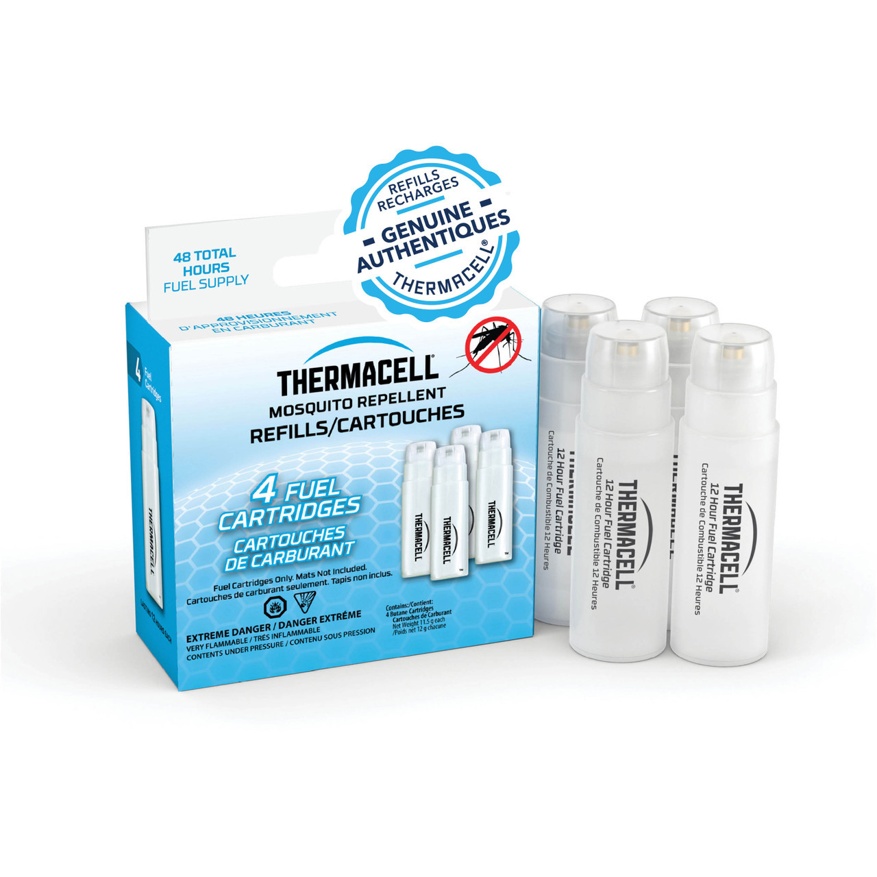 Fuel Cartridges Only - Refill for Thermacell Mosquito Repellers (4 Pack)
