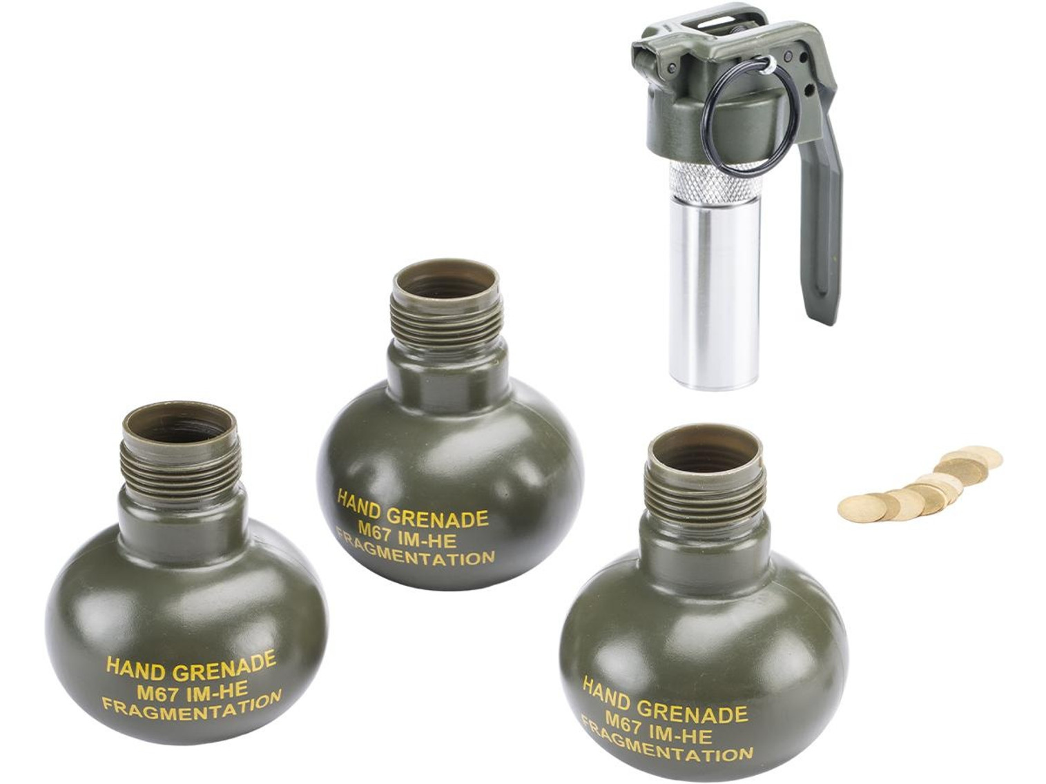 APS M67 Thunder C Rechargeable CO2 Simulated Grenade - Core 3 Shells