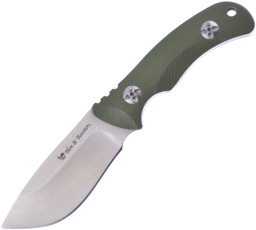 HEN & ROOSTER INT Fixed Blade Green G10