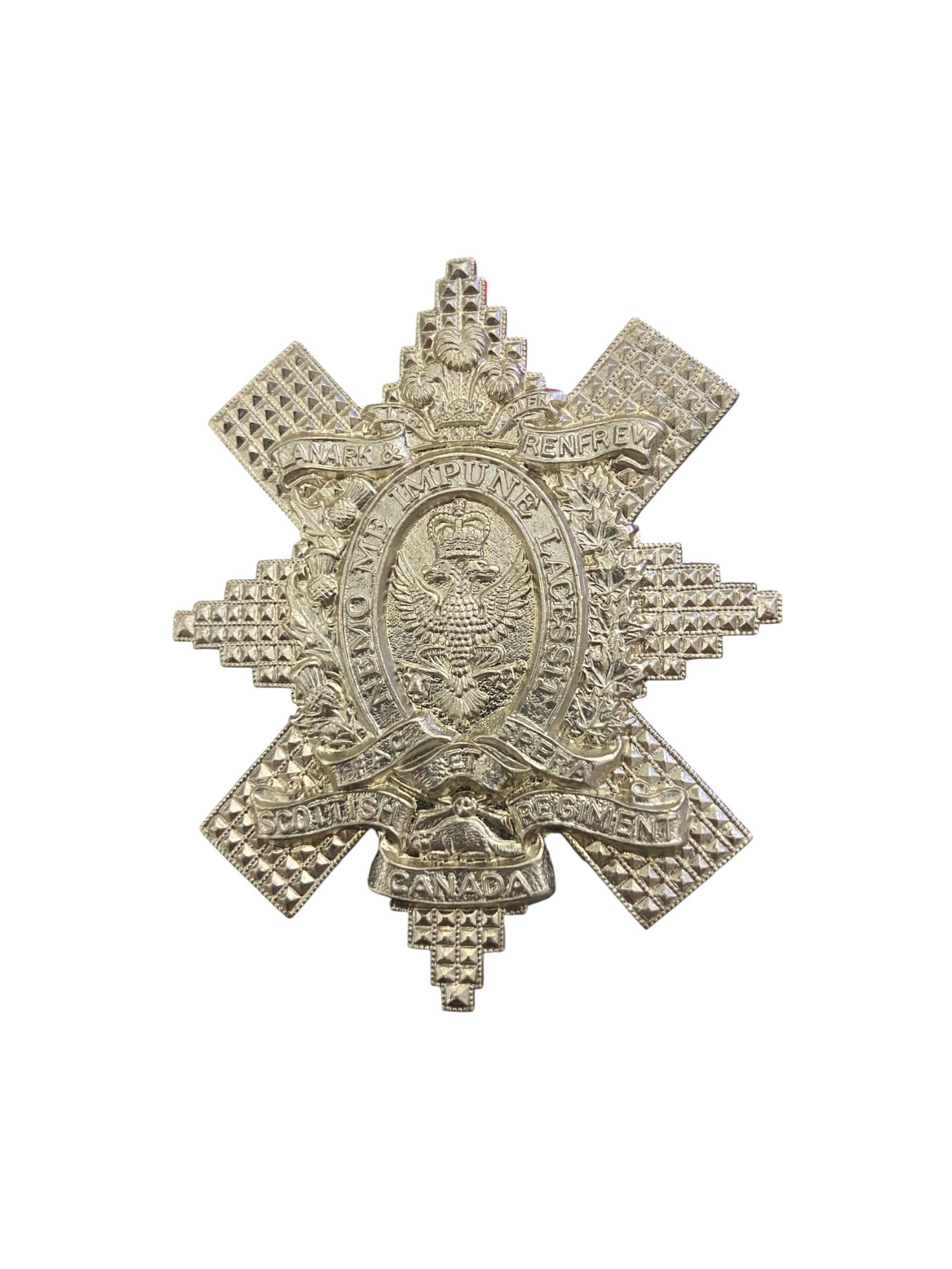 Canadian Armed Forces Queen's Crown Scottish Regiment of Canada Cap Badge
