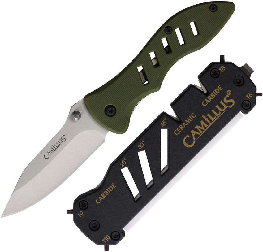 CAMILLUS Field Linerlock/SharpenerCombo
