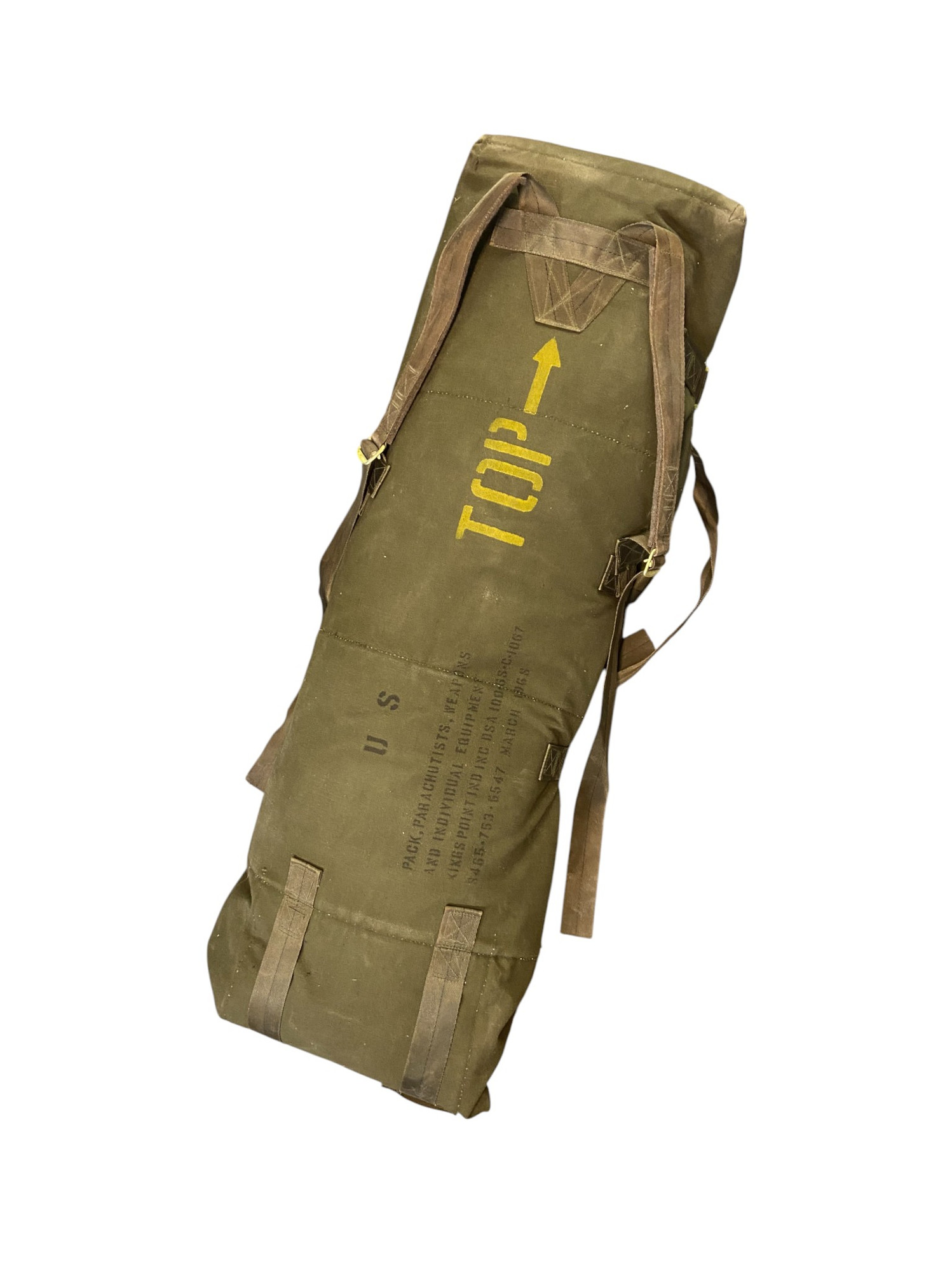 U.S. Armed Forces Parachutist Weapons & Individual Equipment Drop Pack - Dated 1968