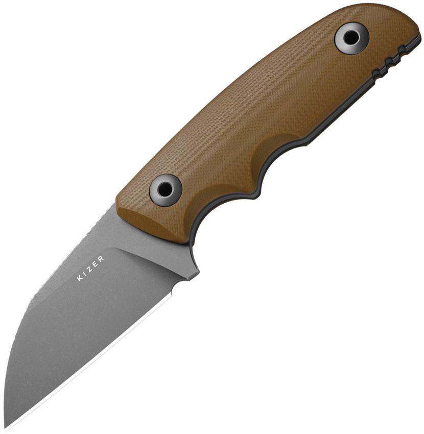 KIZER CUTLERY Snick Fixed Blade Brn G10