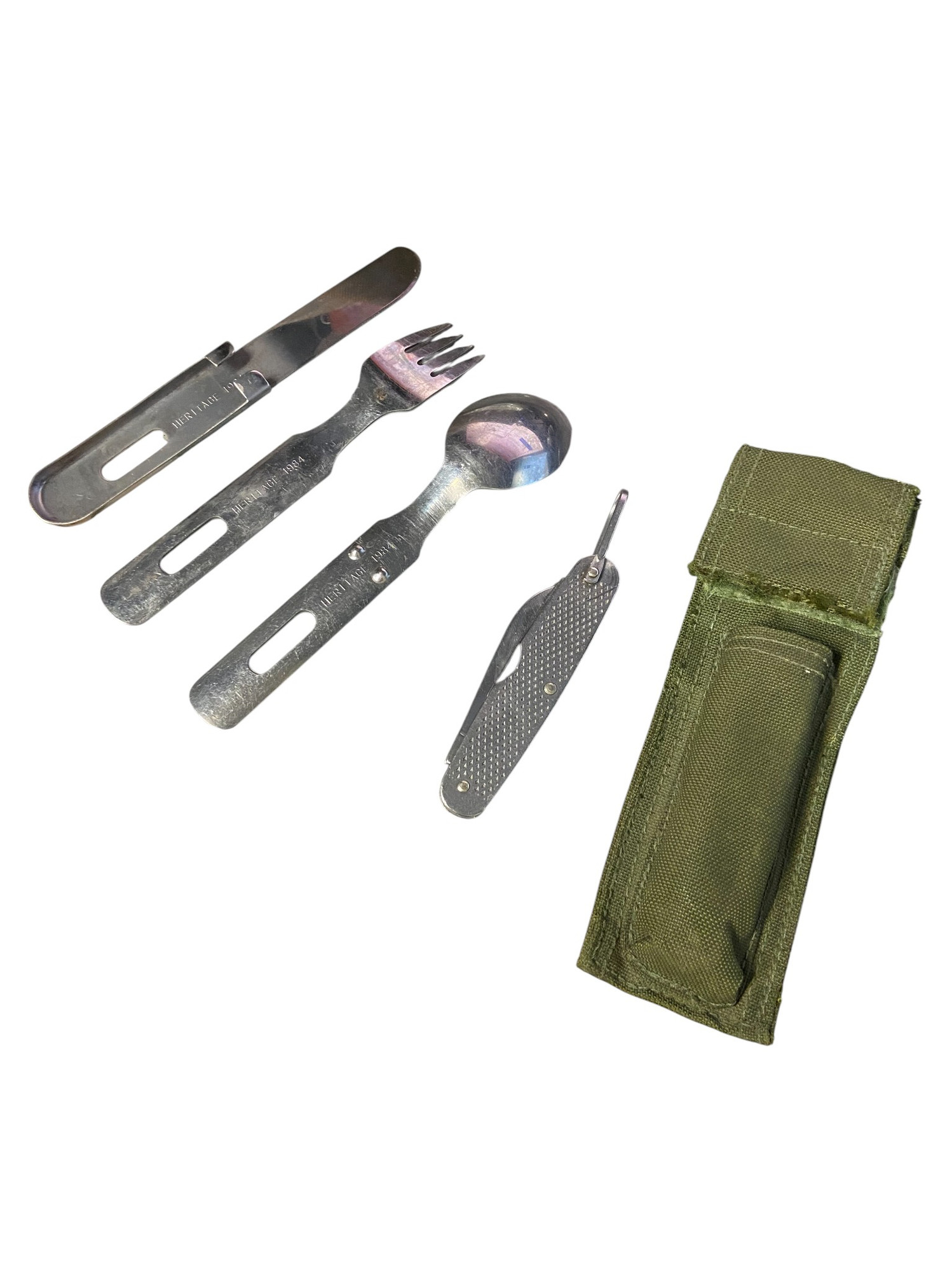 Canadian Armed Forces KFS & 1979 Camillus Multi-Tool Pocket Knife W/KFS Holder