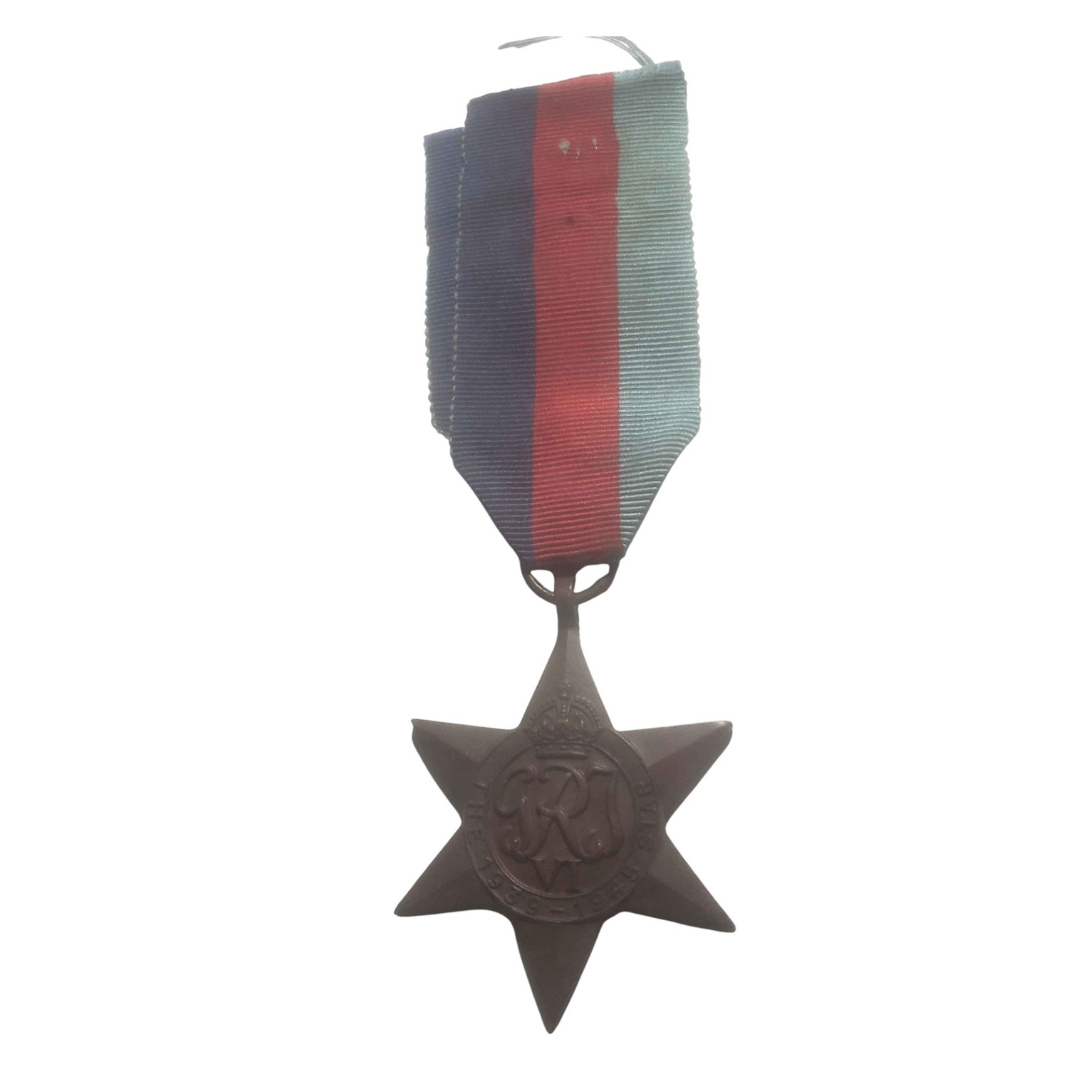 WW2 Dark Bronze Tone Commonwealth 1939-1945 Star W/Ribbon