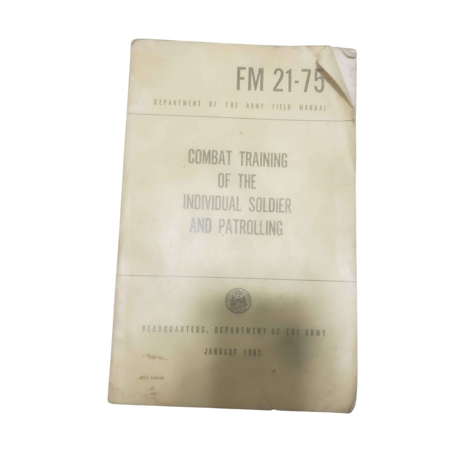 U.S. Armed Forces FM 21-75 Combat Training Field Manual - Dated 1962