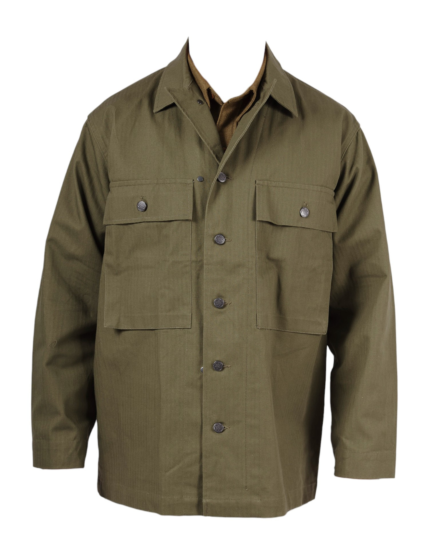 At The Front Reproduction WW2 HBT Jacket - Large