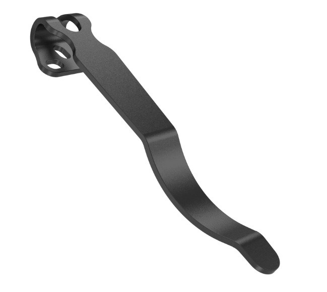 Flytanium Universal Titanium Pocket Clip Long 2.25" Black