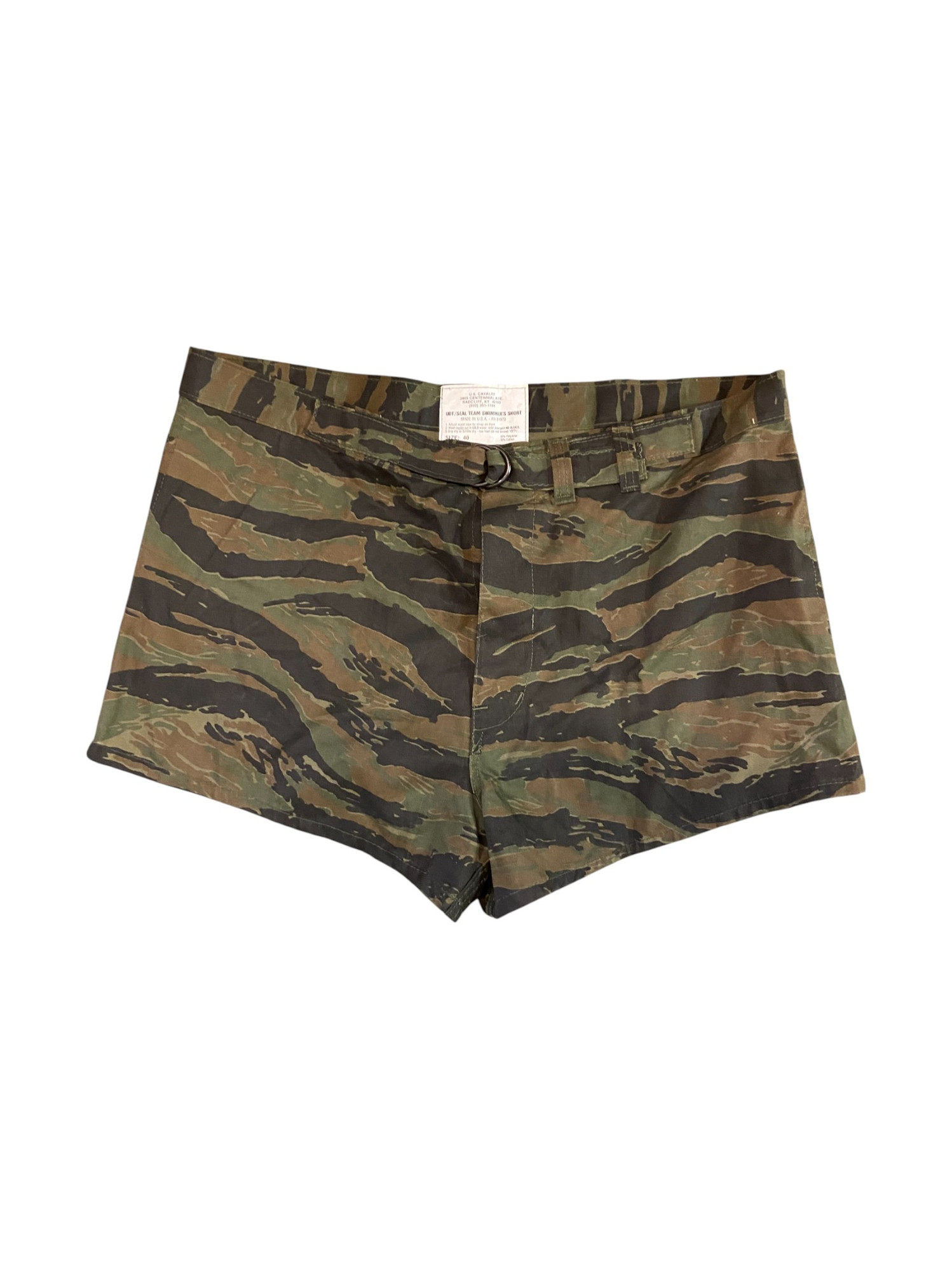 Vintage Kentucky Cavalry UDT/Seal Team Tiger Stripes Swimmer Short - Size 40