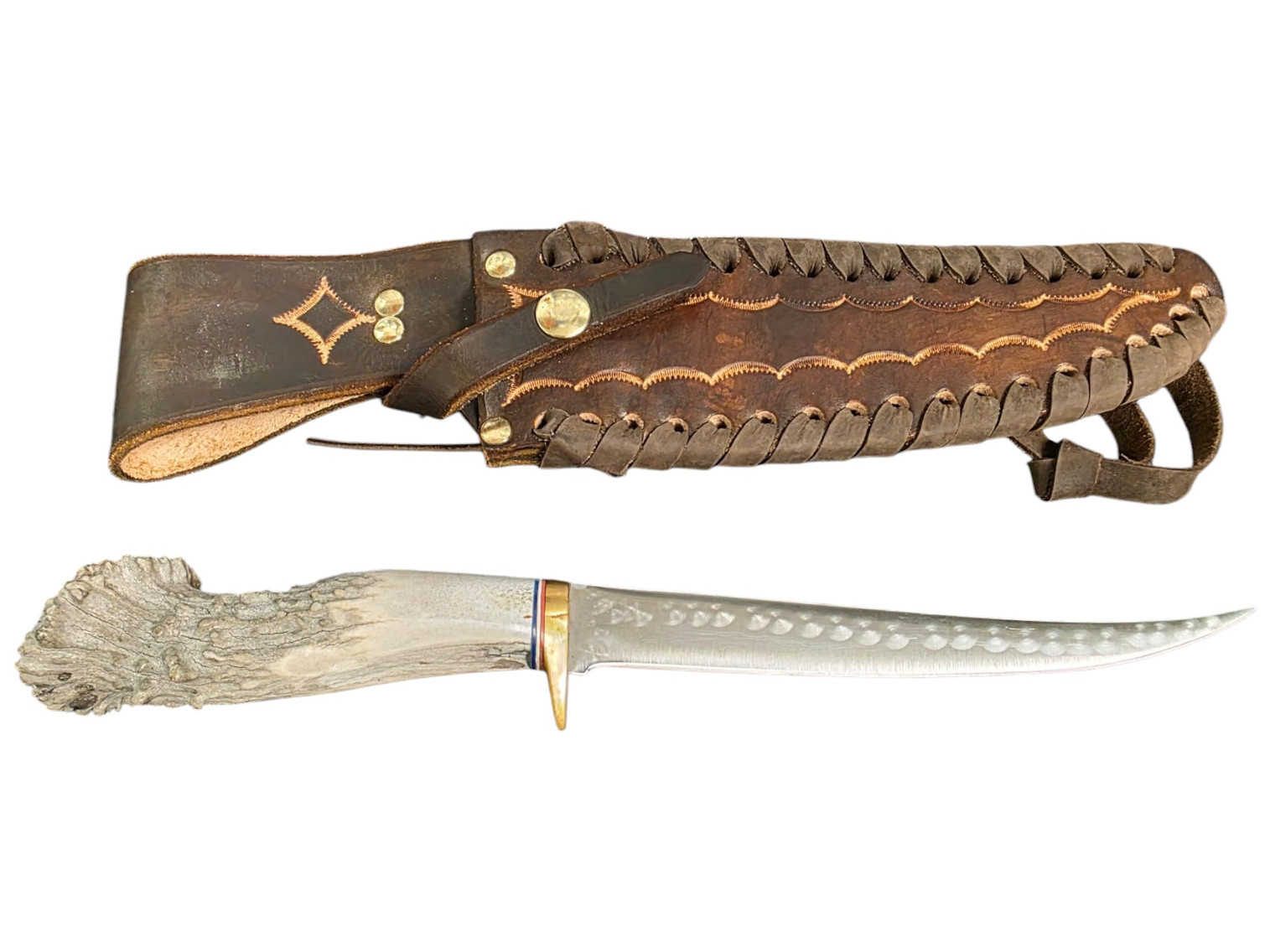 Ken Richardson Handmade Scrimshawed Fillet Blade w/ Sheath