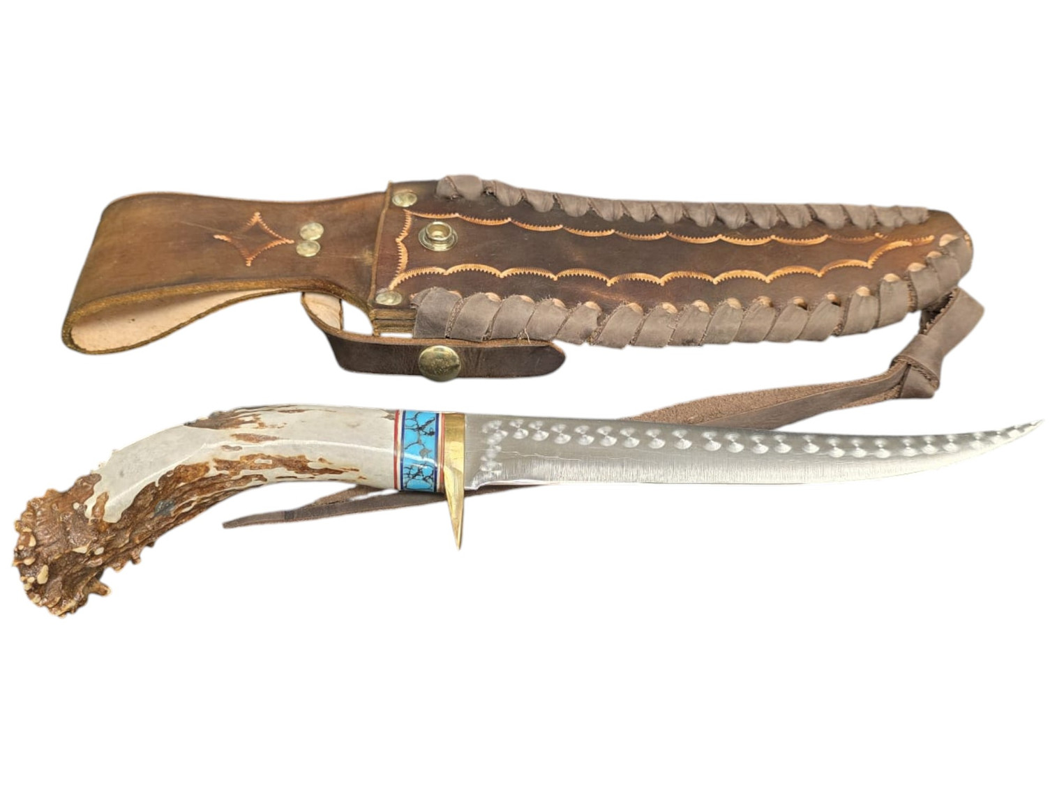 Ken Richardson Custom Handmade Scrimshawed Fillet Blade w/ Sheath