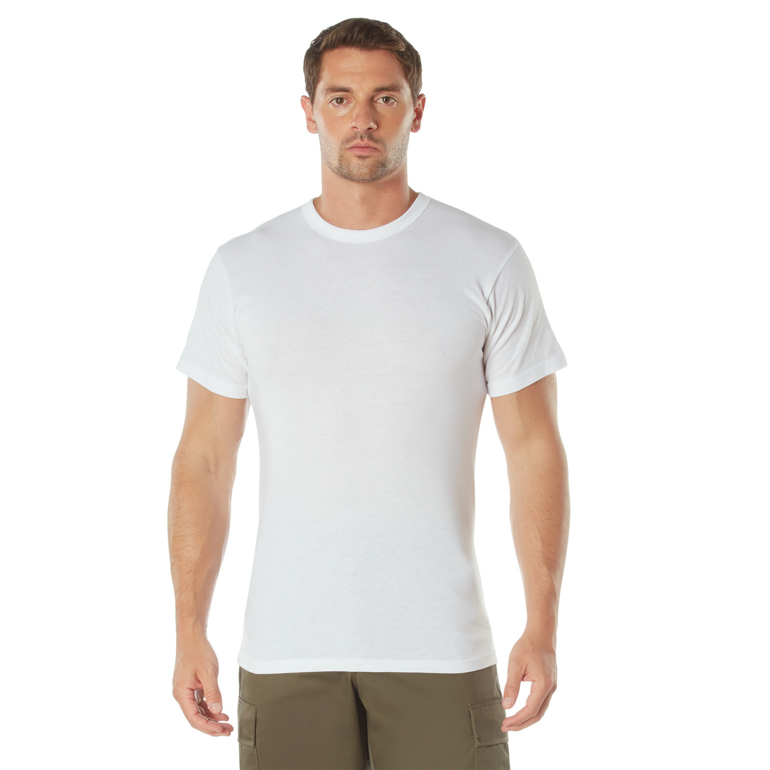 Rothco Cotton / Polyester Blend Military T-Shirt - White