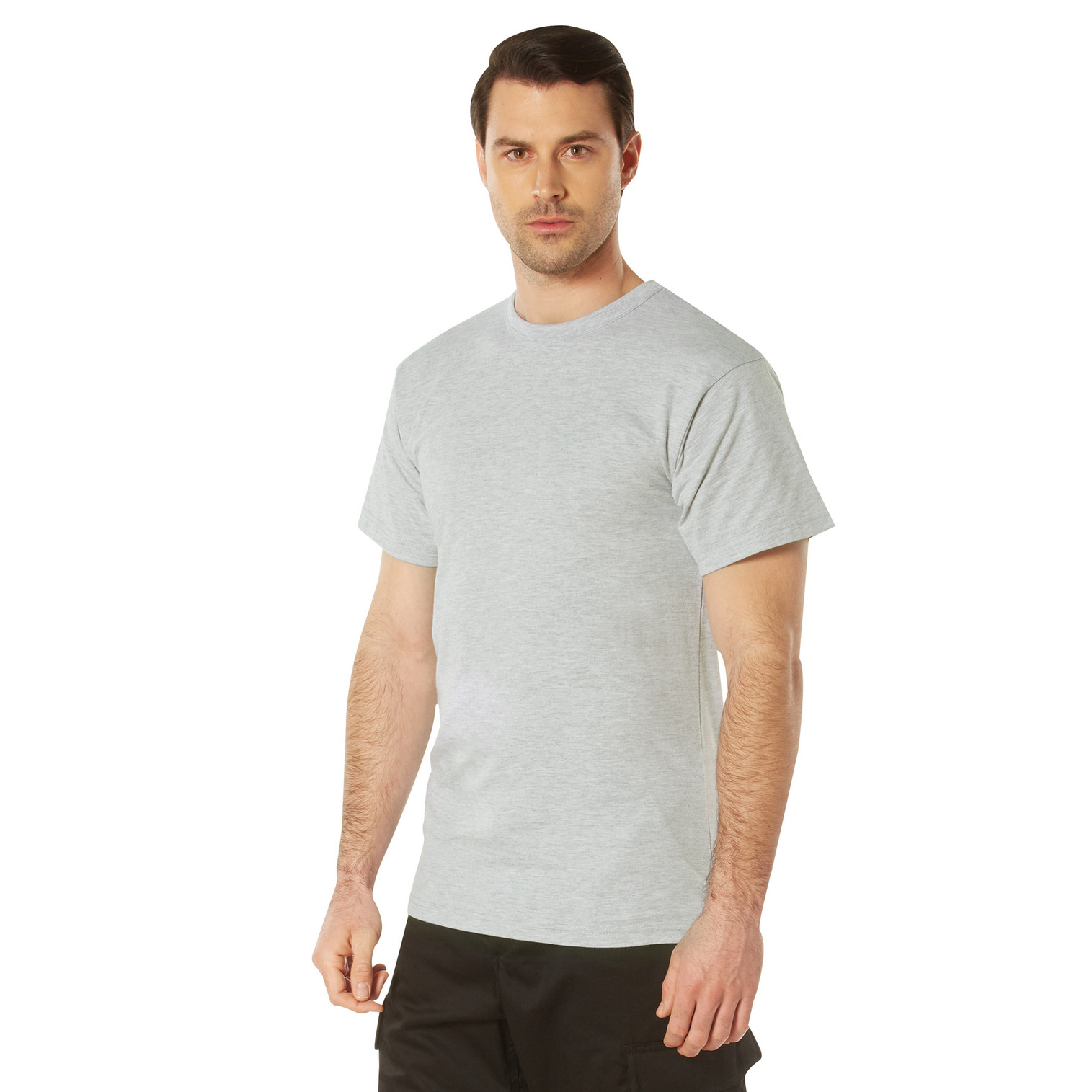 Rothco Cotton / Polyester Blend Military T-Shirt - Heather Grey