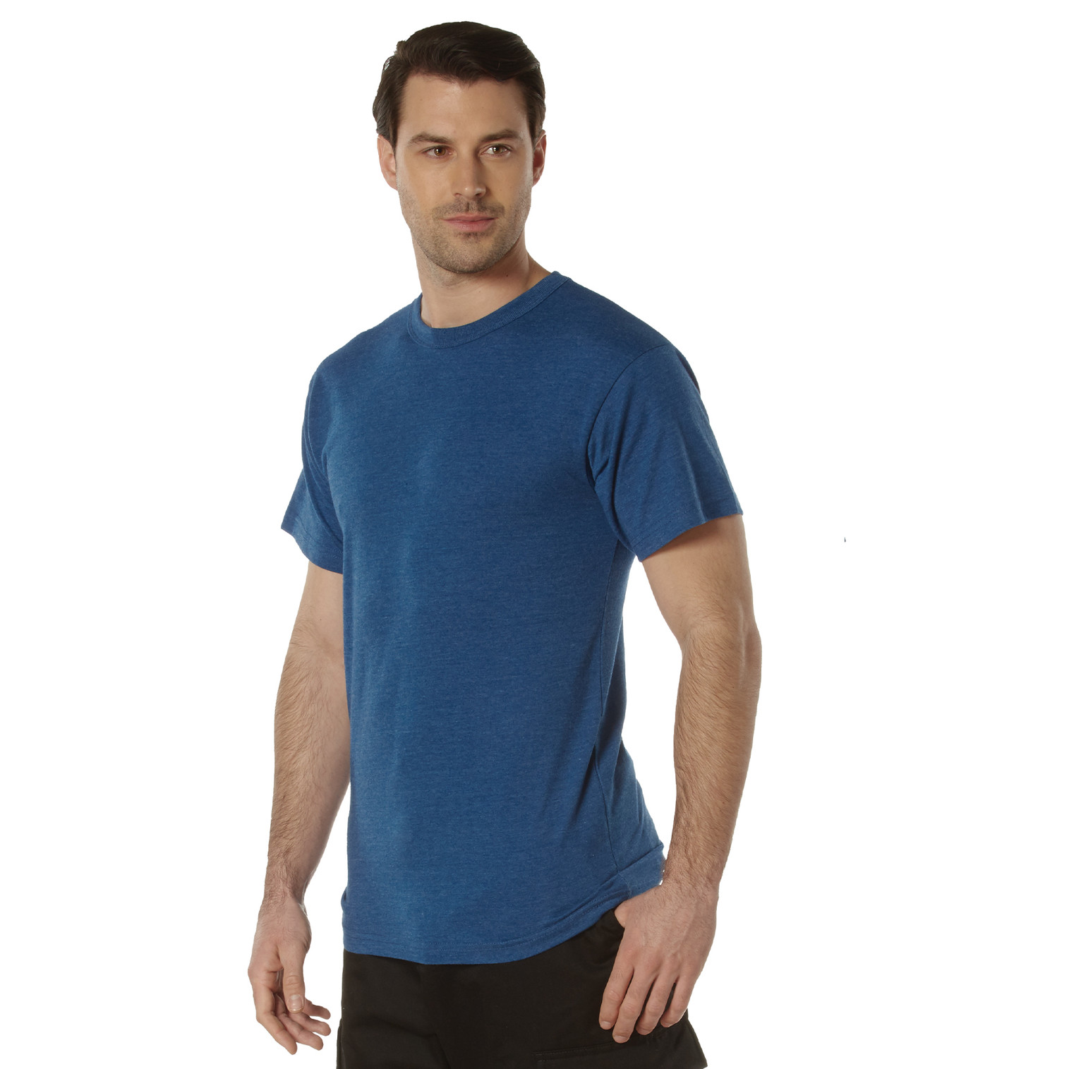 Rothco Cotton / Polyester Blend Military T-Shirt - Heather Blue