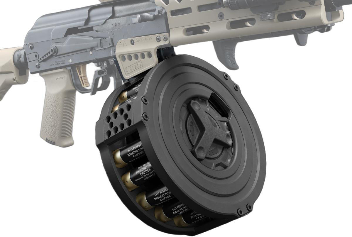 ITP Airsoft Drum Magazine Kit for Tokyo Marui Saiga 12K Gas Blowback Shotgun