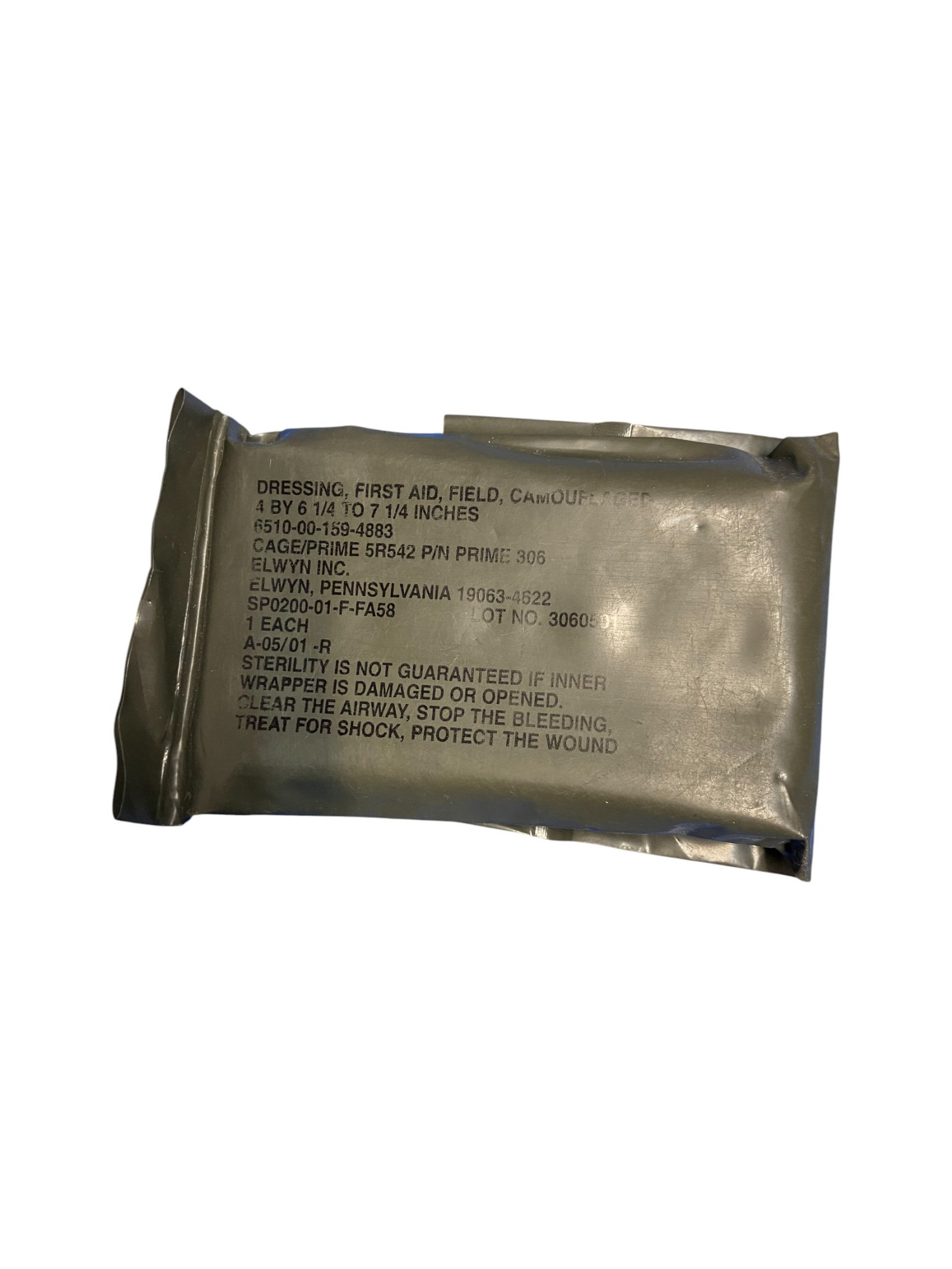 U.S. Armed Forces First Aid Camouflaged Field Dressing