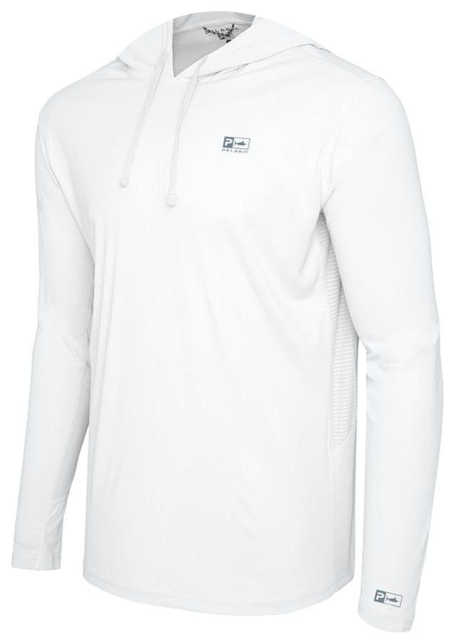 Pelagic Fishing Gear Vaportek Hooded Shirt (Color: White / Goione Tuna)