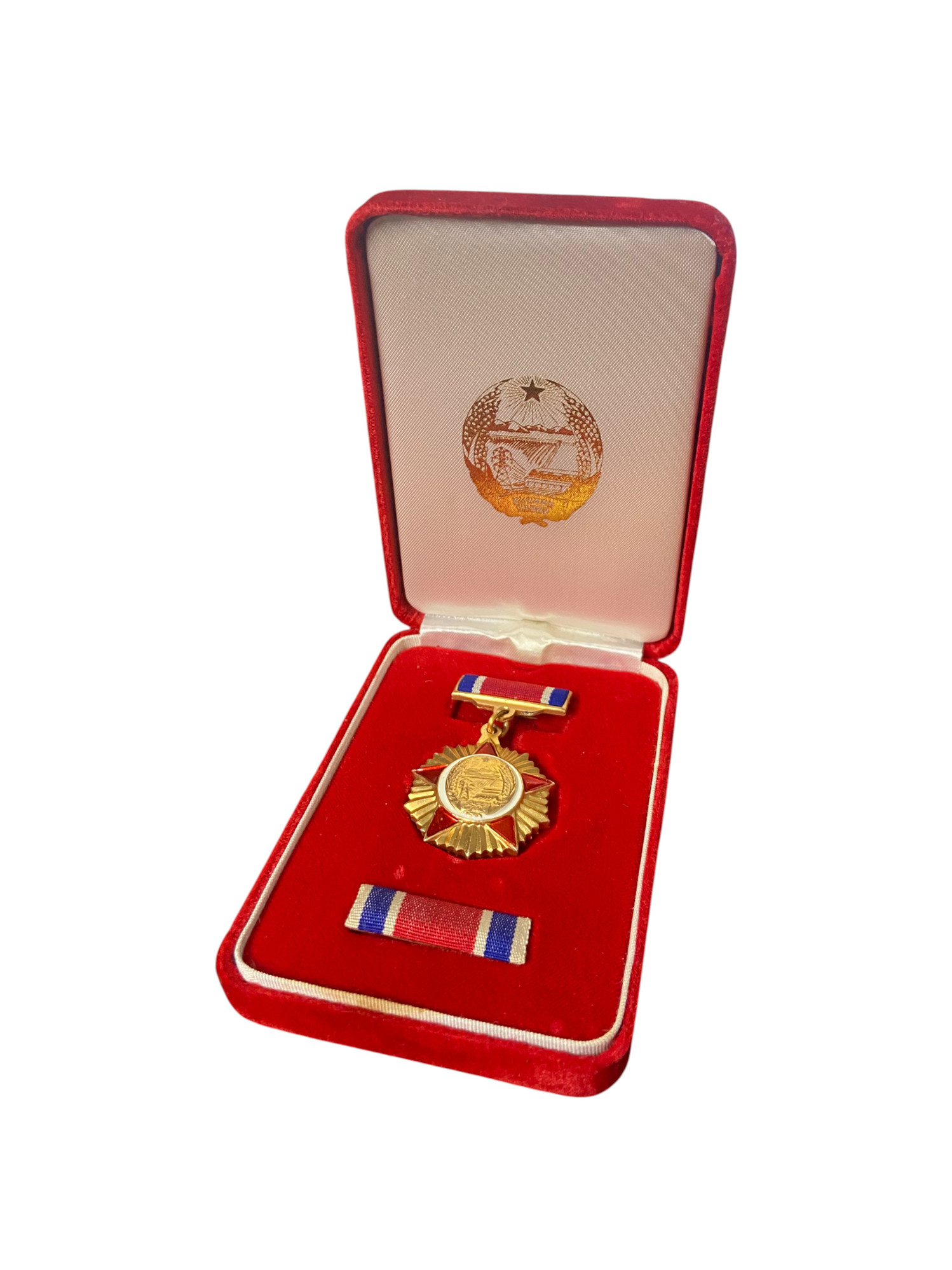 North Korean DPRK Foundation of the People's Republic of Korea Medal W/ Case