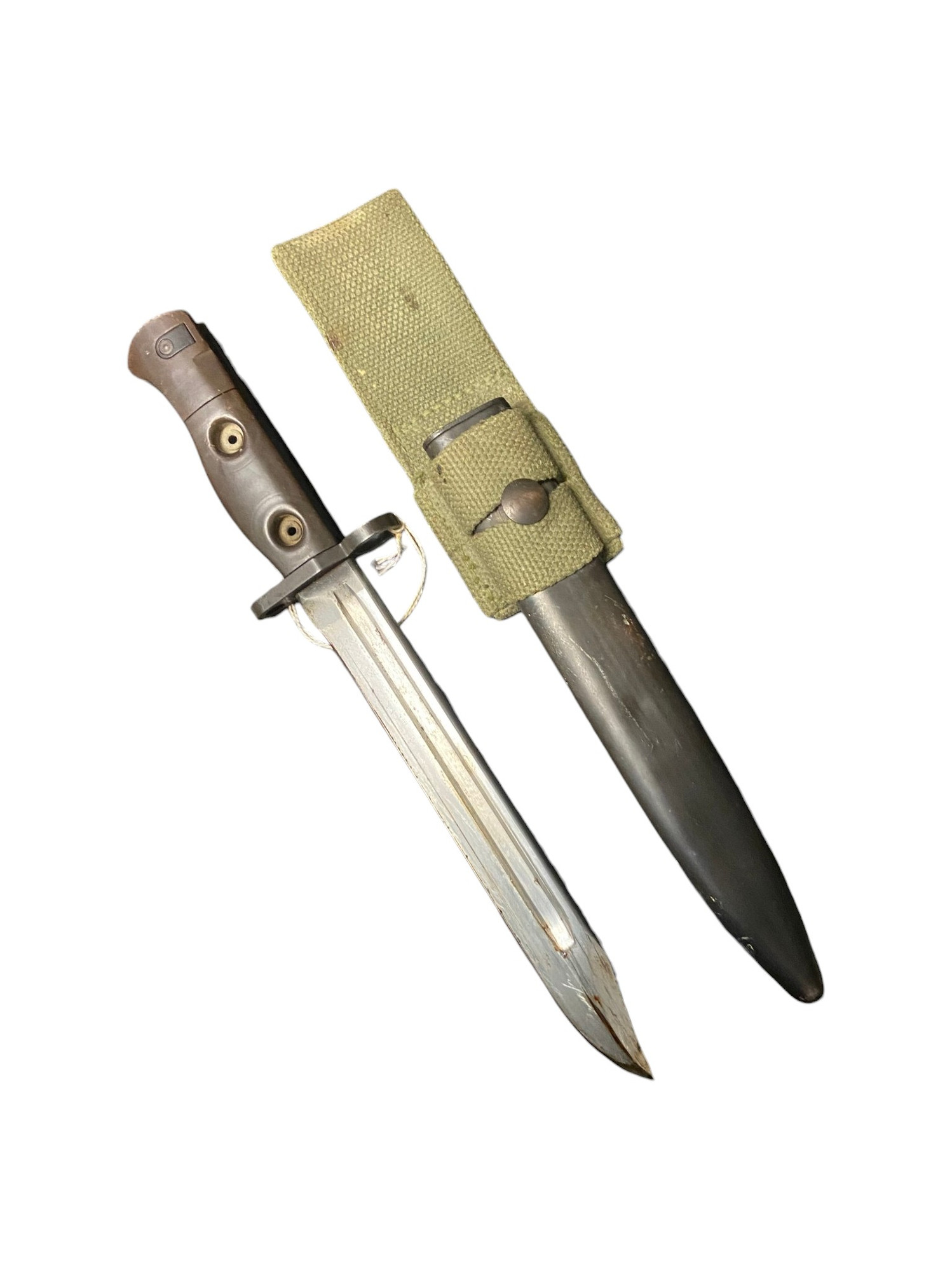 Canadian Armed Forces C1A1 Bayonet W/ Scabbard & Frog - Dated 1959