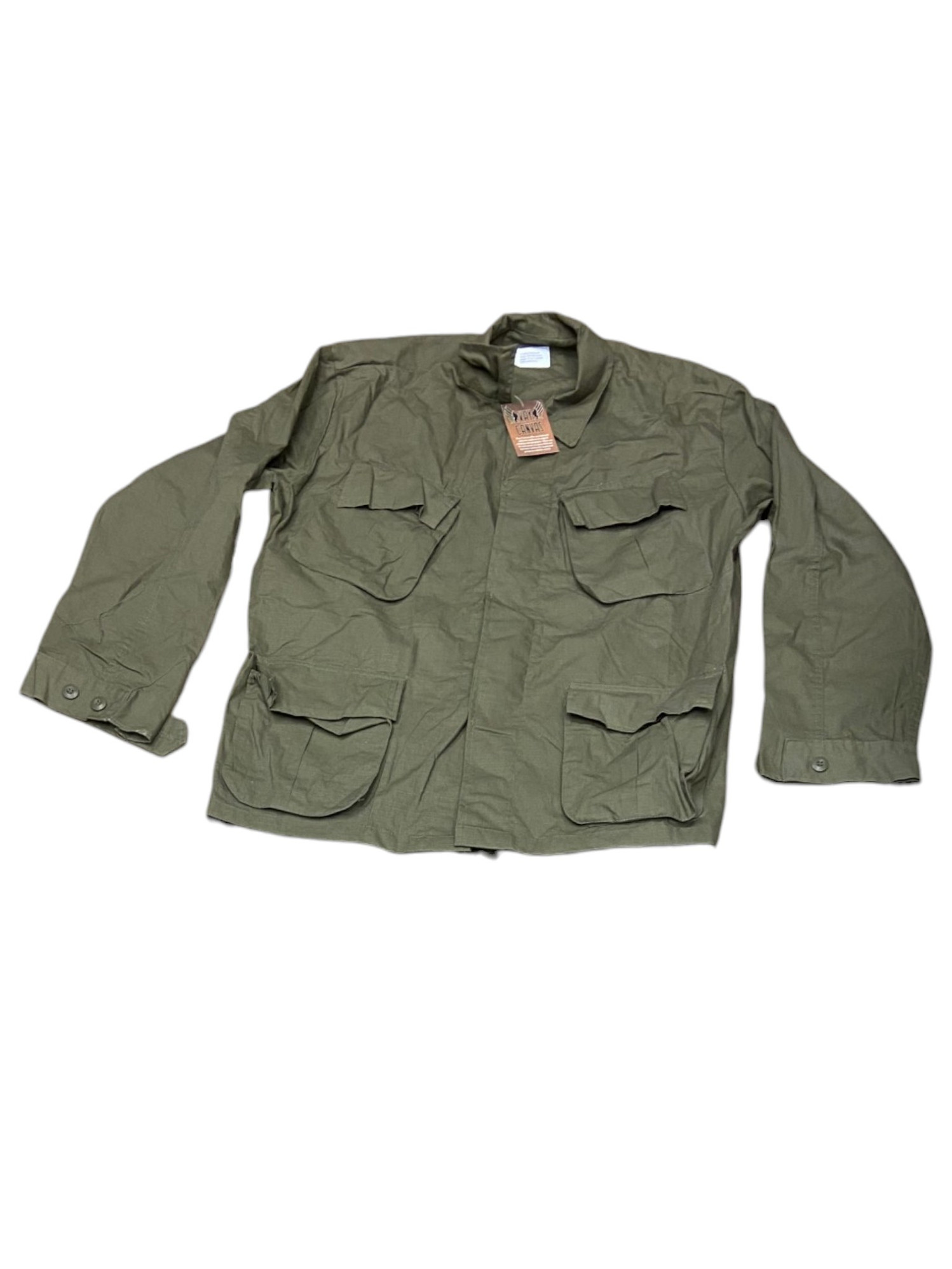 Kay Canvas Reproduction Vietnam Wind Resistant OG-107 Poplin Rip Stop Shirt - Extra Large