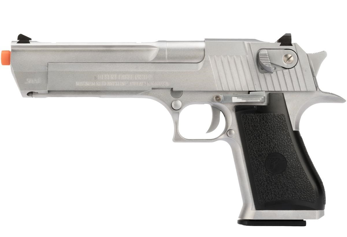 WE-Tech Desert Eagle .50 AE Gas Blowback Airsoft Pistol by Cybergun (Colour: Silver)