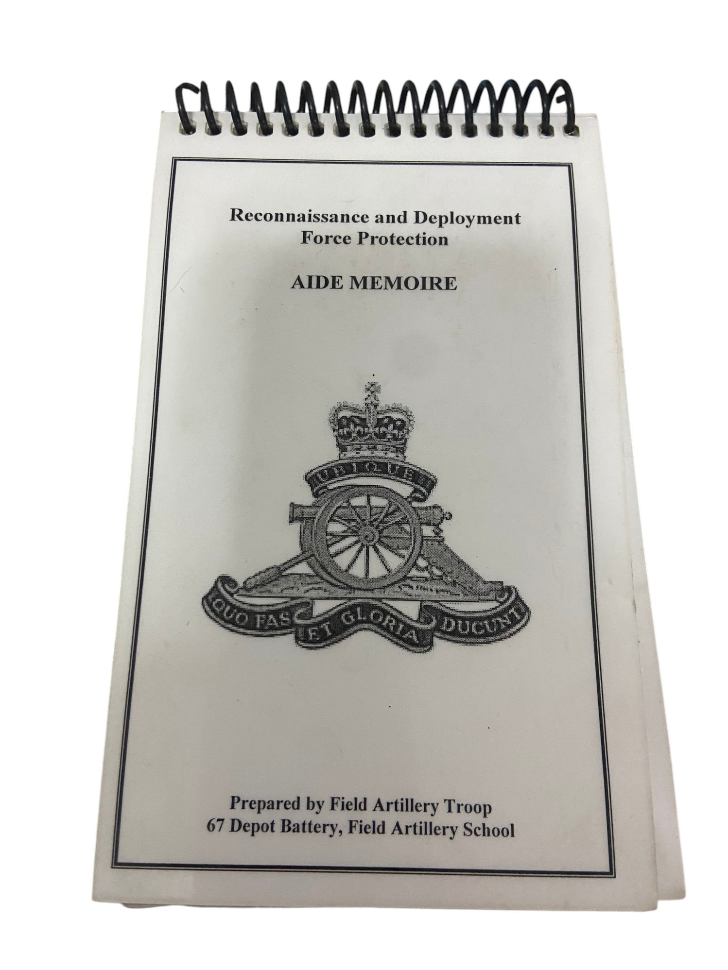 Canadian Armed Forces Reconnaissance & Deployment Force Protection Aide Memoire